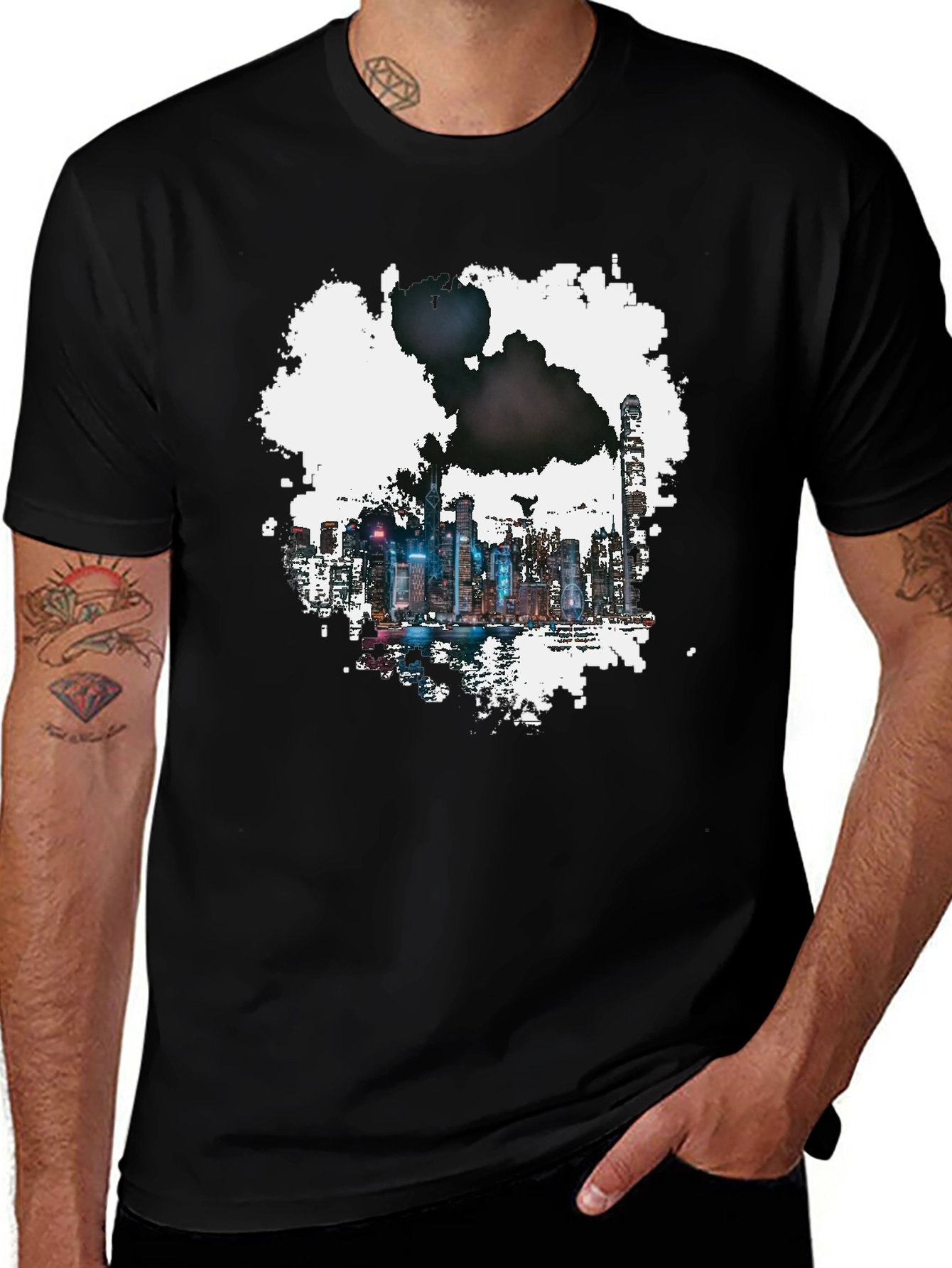 Variant 20 of Cityscape Graphic Tee - Modern Urban Style