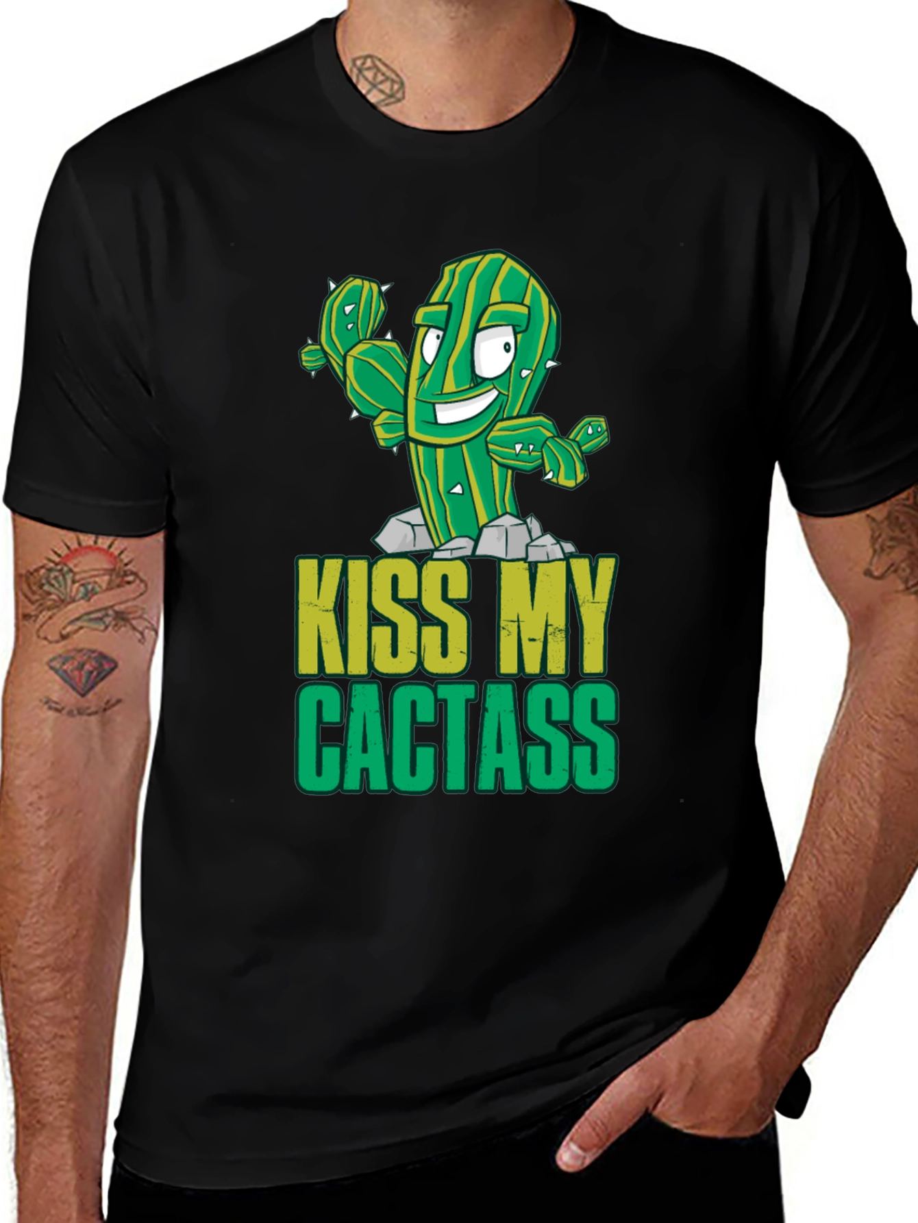 Variant 3 of Kiss My Cactass Funny Cactus Graphic T-Shirt