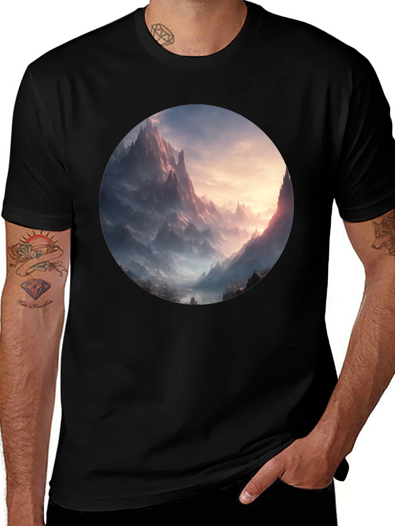 Variant 8 of Mountain Vista T-Shirt: Scenic Graphic Tee