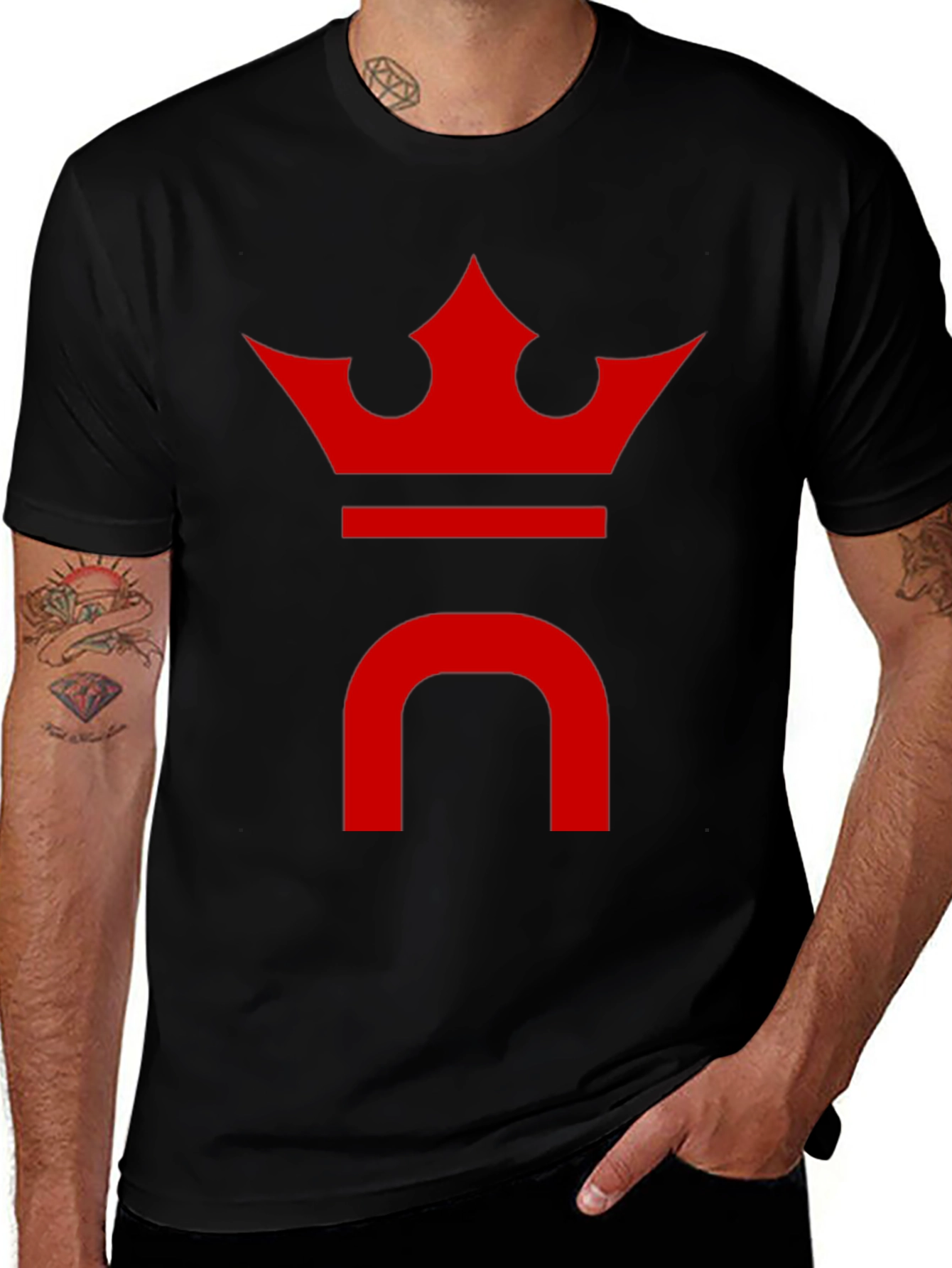 Variant 15 of Crown and U Black T-Shirt
