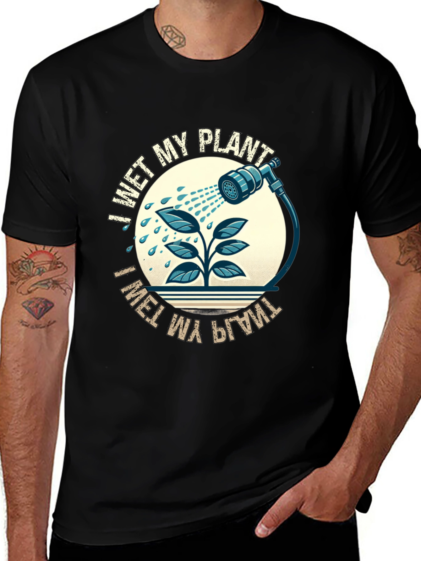 Variant 14 of I Wet My Plant Graphic Tee - Gardening Humor