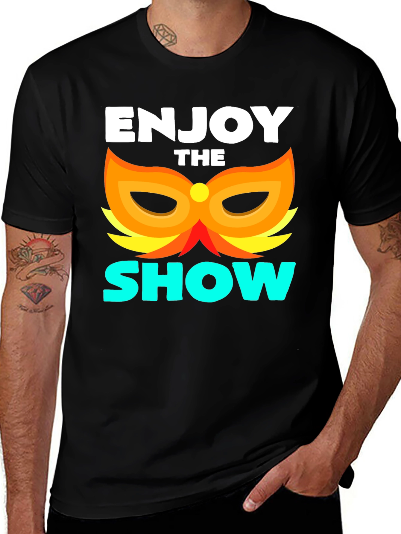 Enjoy the Show T-Shirt Black Graphic Tee
