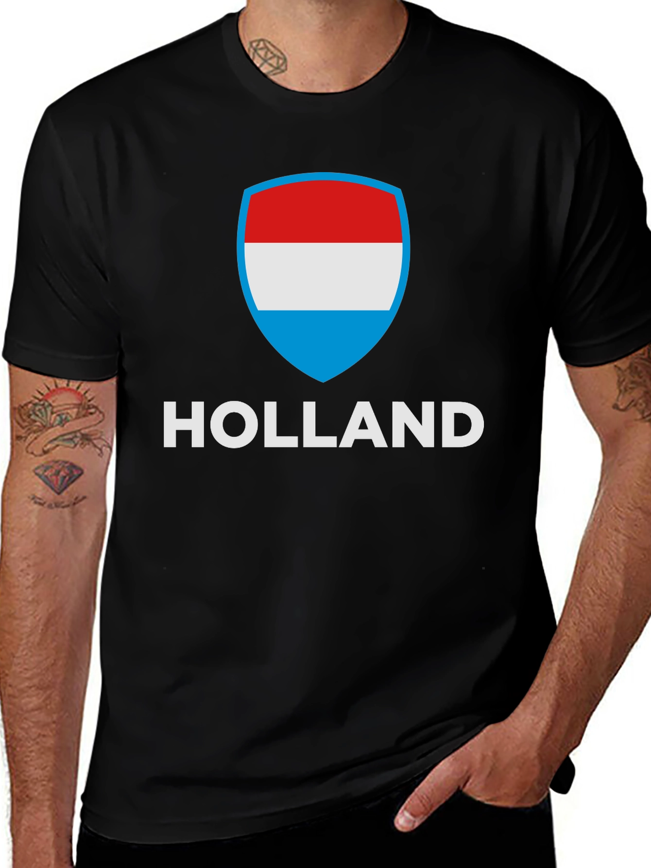 Variant 24 of Holland Shield Graphic Black T-Shirt