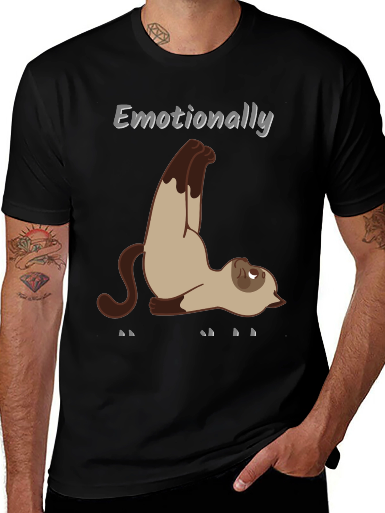 Variant 19 of Emotionally Flexible Yoga Cat T-Shirt
