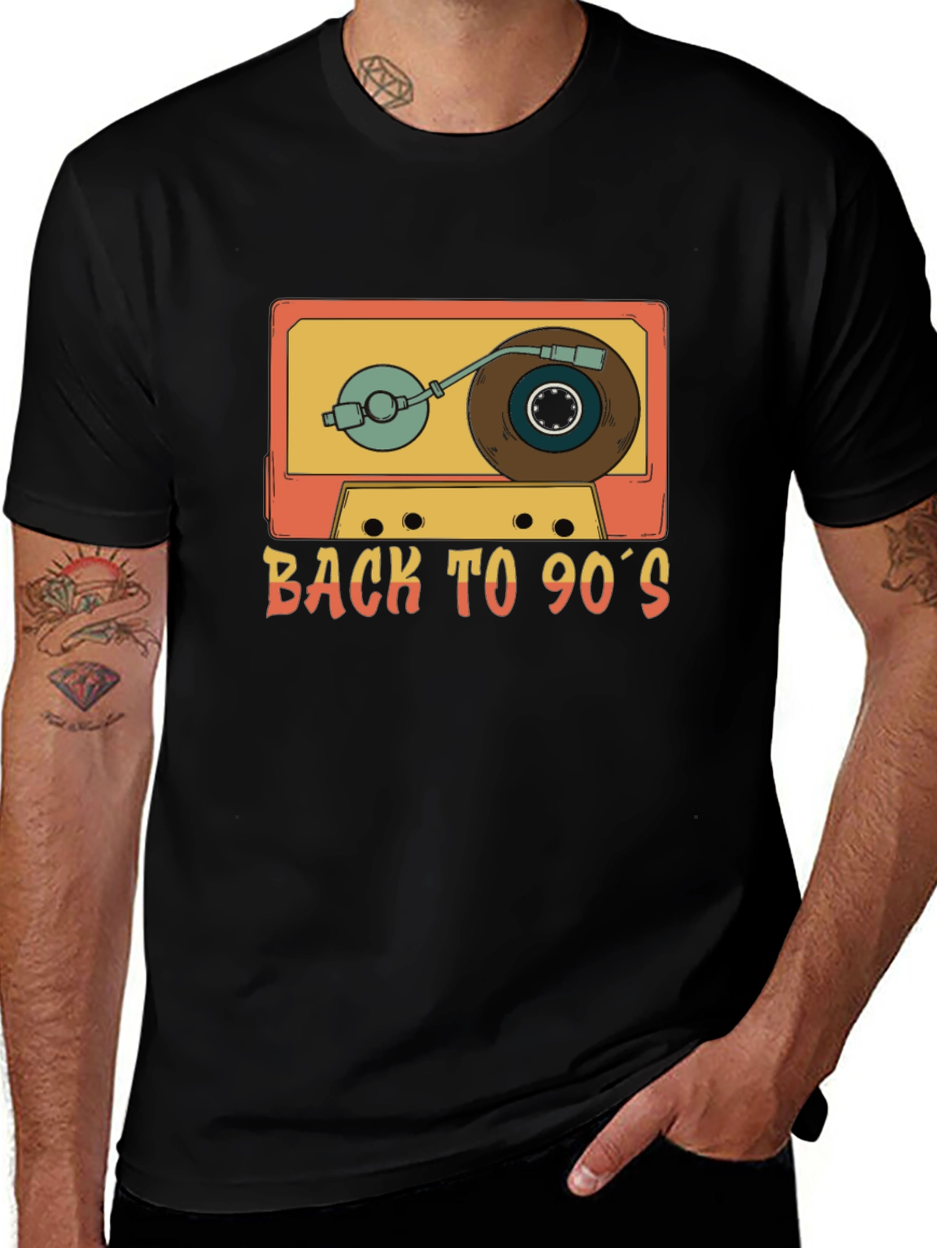 Variant 28 of Back to the 90's Retro Cassette Tape T-Shirt