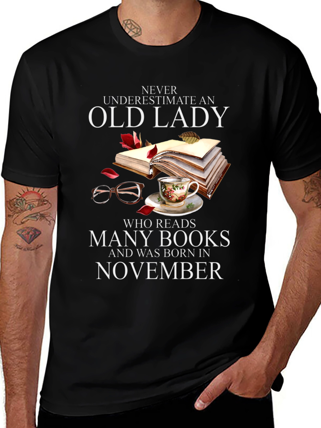 Variant 22 of Never Underestimate Old Lady Who Reads T-Shirt