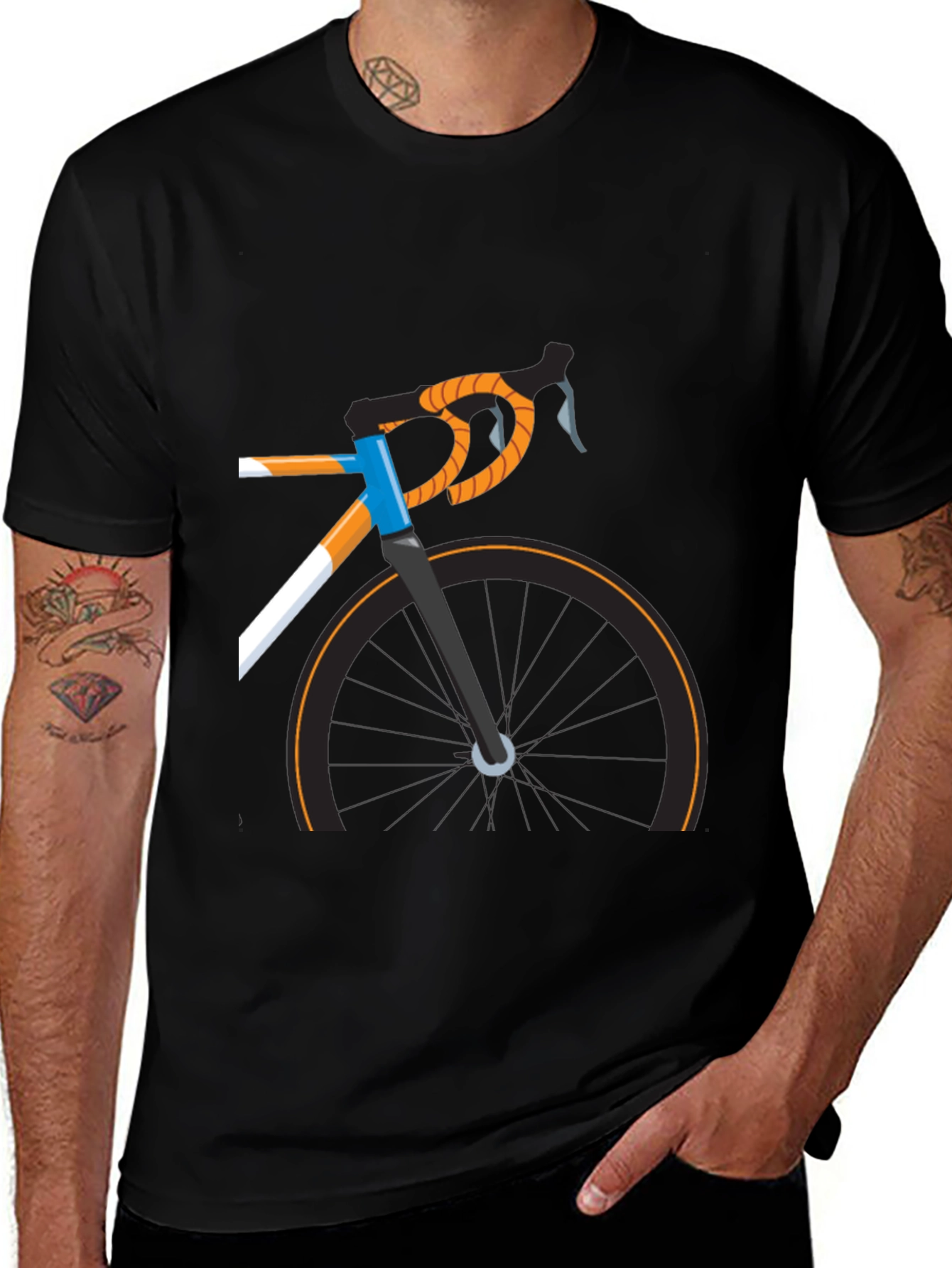 Variant 8 of Cycling T-Shirt: Abstract Bike Design