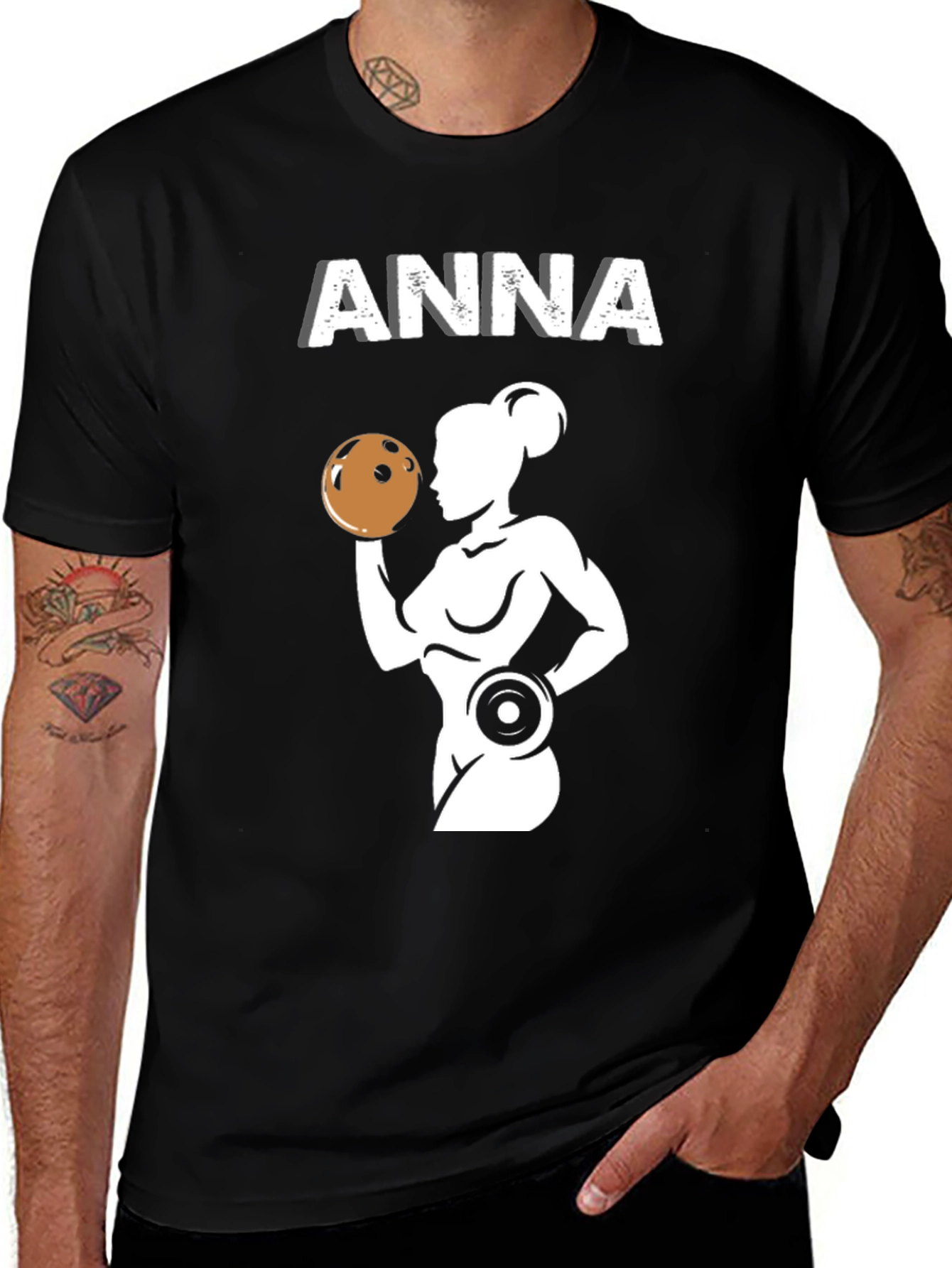 Variant 24 of Anna Pickleball T-Shirt - Female Player Design