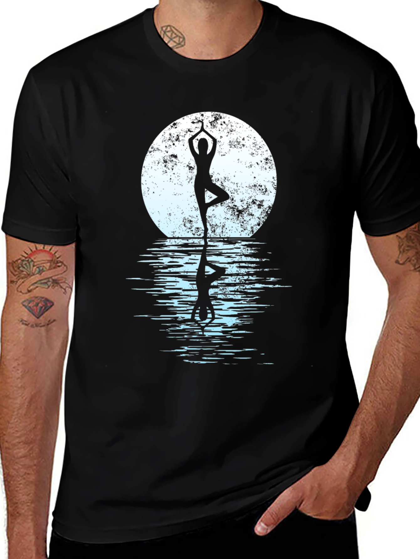Variant 12 of Yoga Moon Reflection Tee