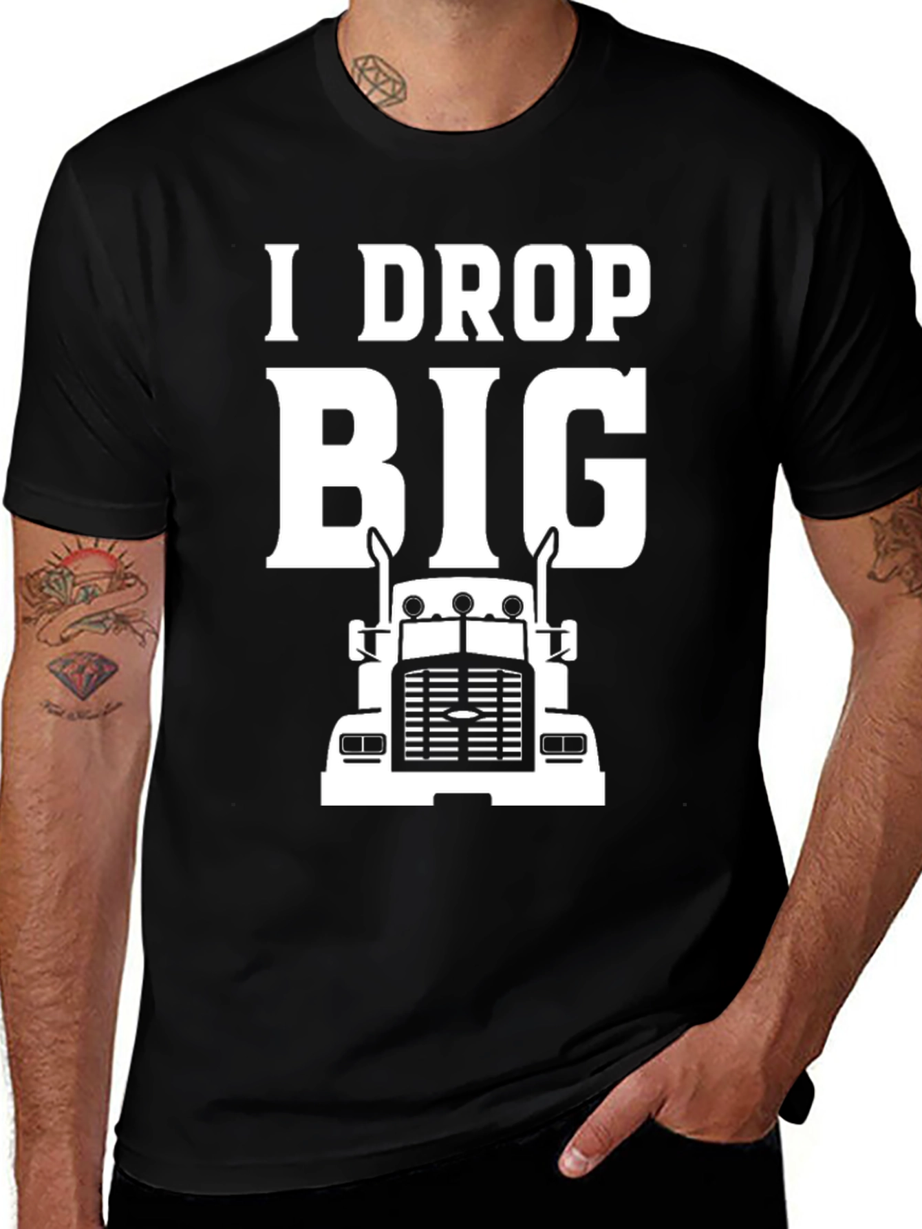 Variant 13 of I Drop Big Funny Trucker T-Shirt