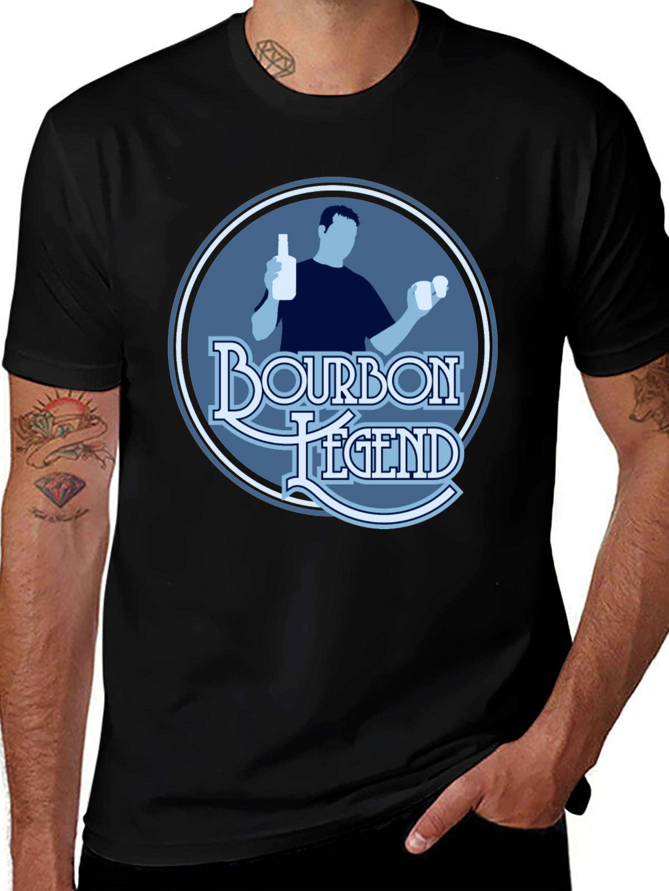 Variant 29 of Bourbon Legend Graphic T-Shirt - Black