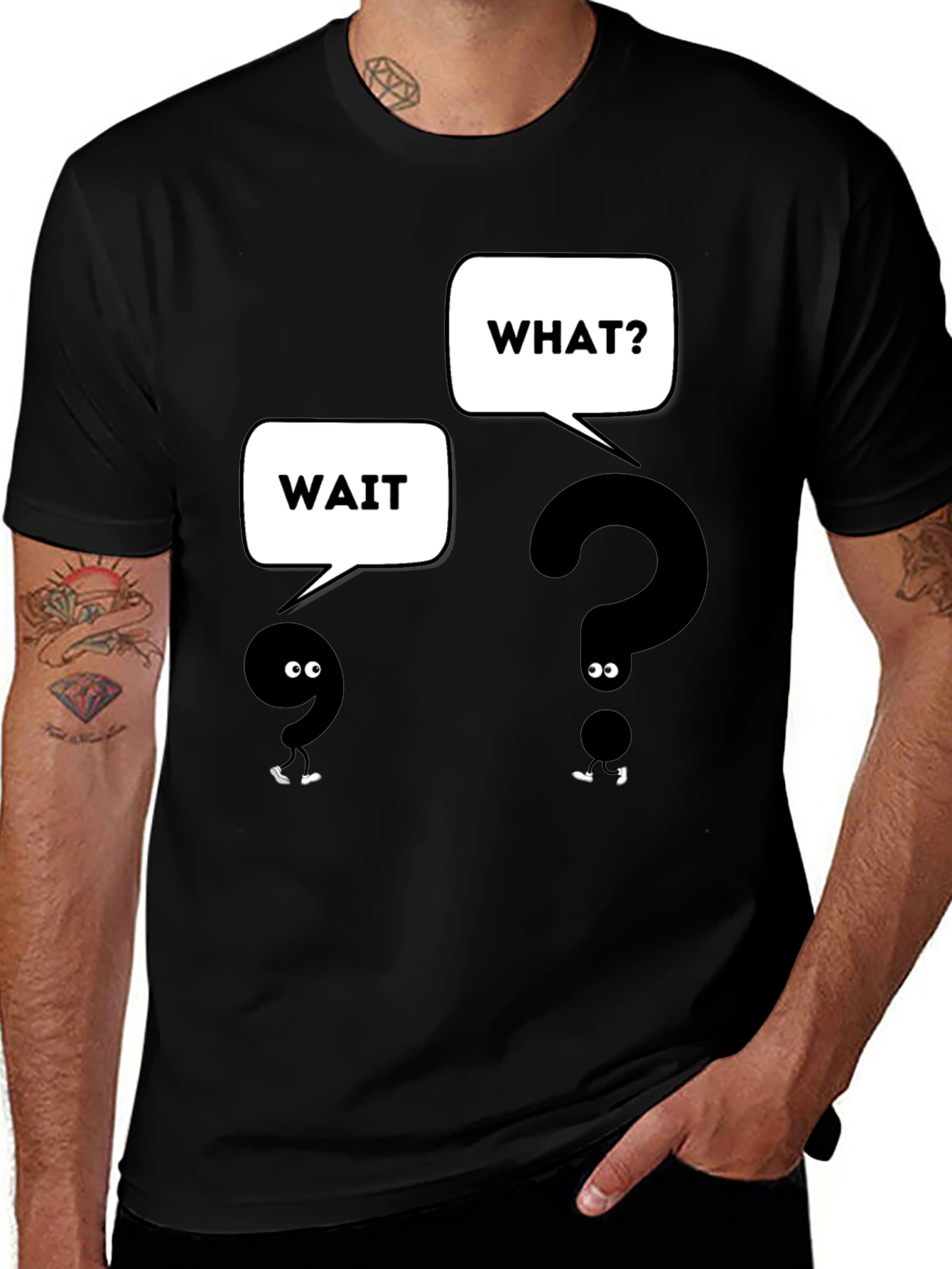 Variant 13 of Funny Question Mark T-Shirt - Wait, What? Graphic Tee