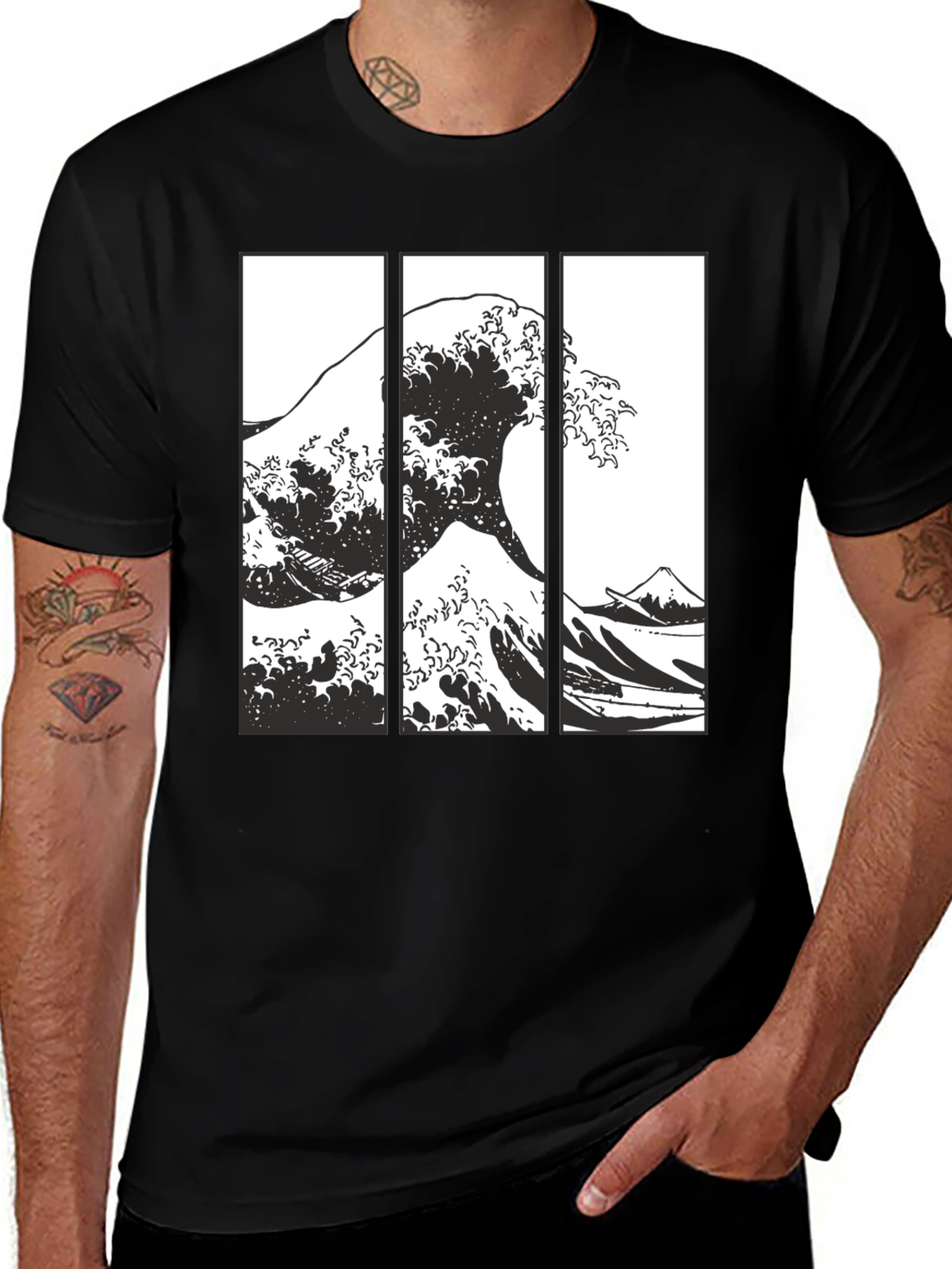 Variant 12 of Great Wave Black T-Shirt