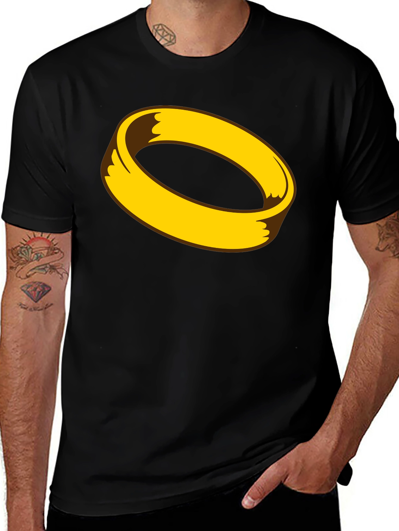 Variant 24 of Halo Graphic Tee - Black Unisex Shirt