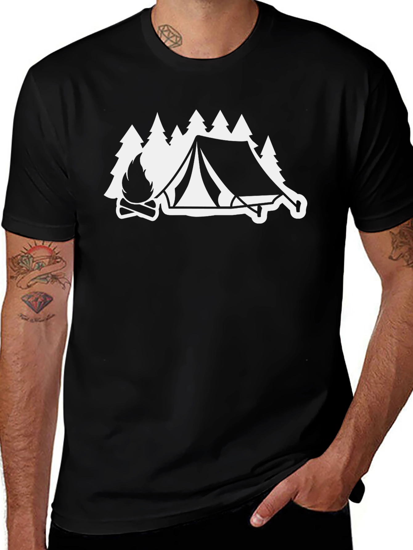 Variant 4 of Camping Graphic Tee - Nature Adventure Shirt
