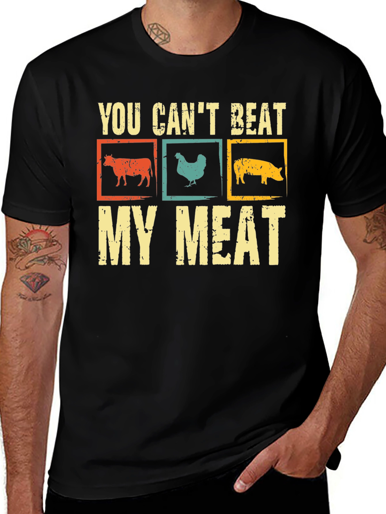 Variant 21 of Funny You Can't Beat My Meat Graphic T-Shirt
