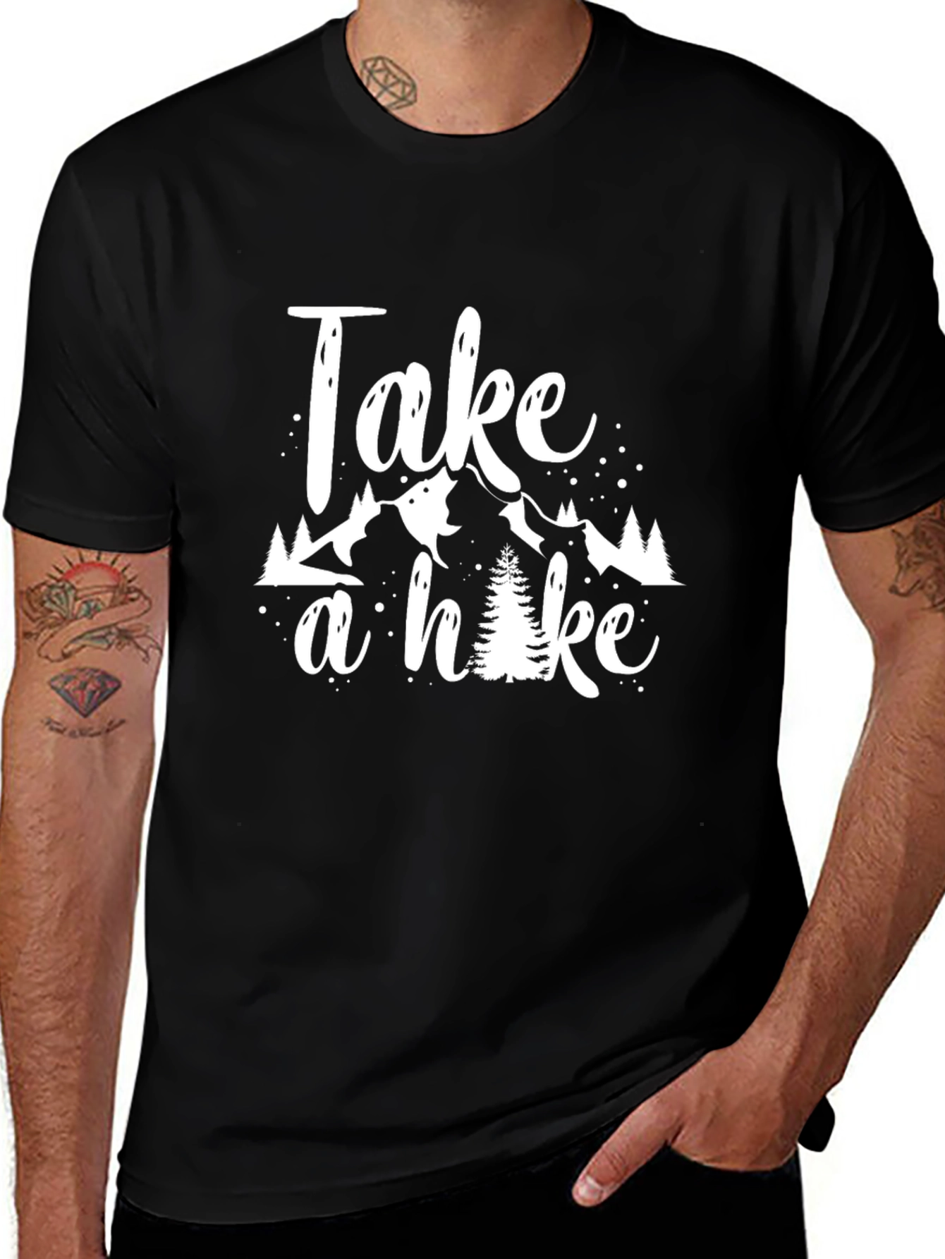 Variant 2 of Take a Hike Black T-Shirt - Nature Adventure Tee