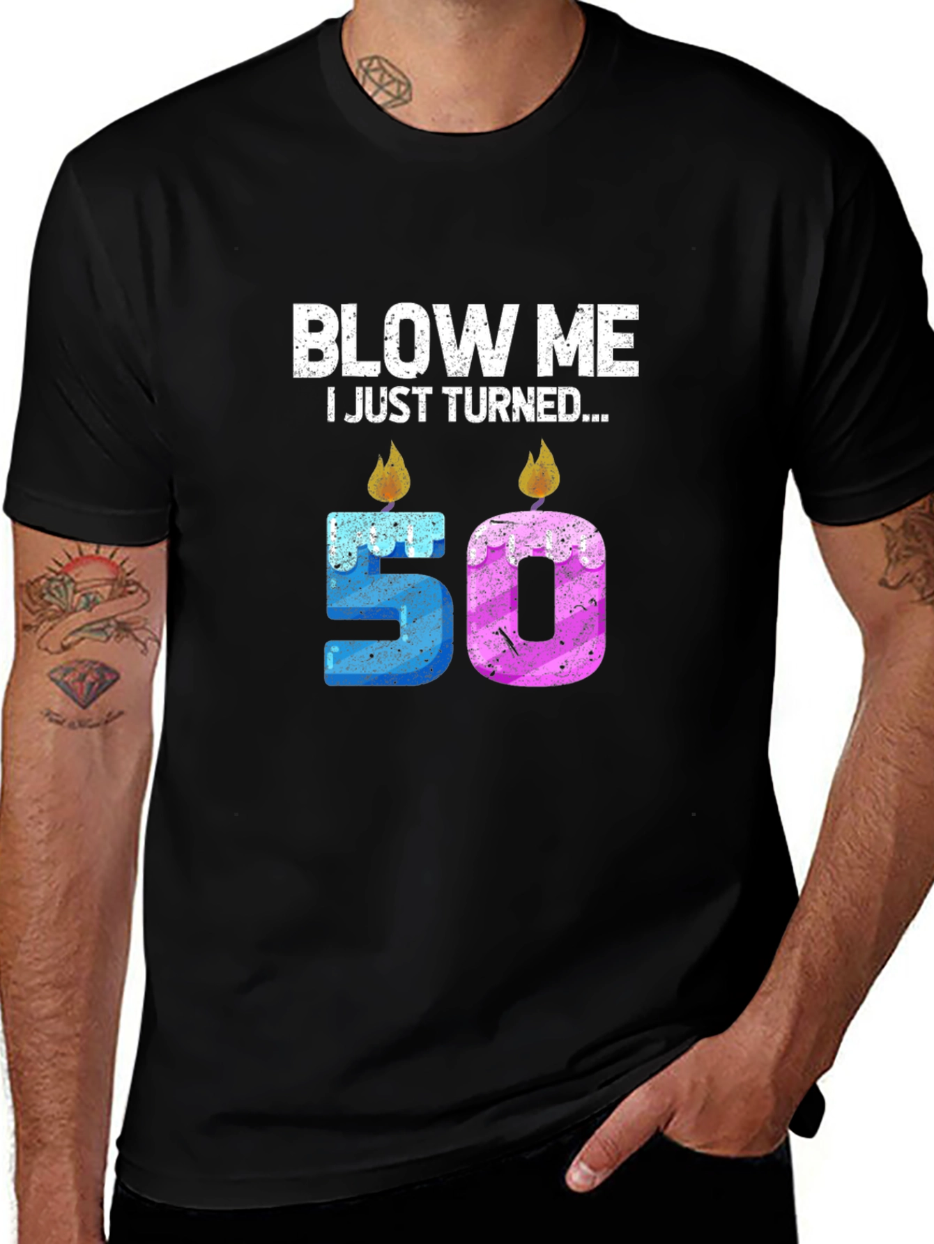 Funny 50th Birthday T-Shirt - Blow Me I Just Turned 50