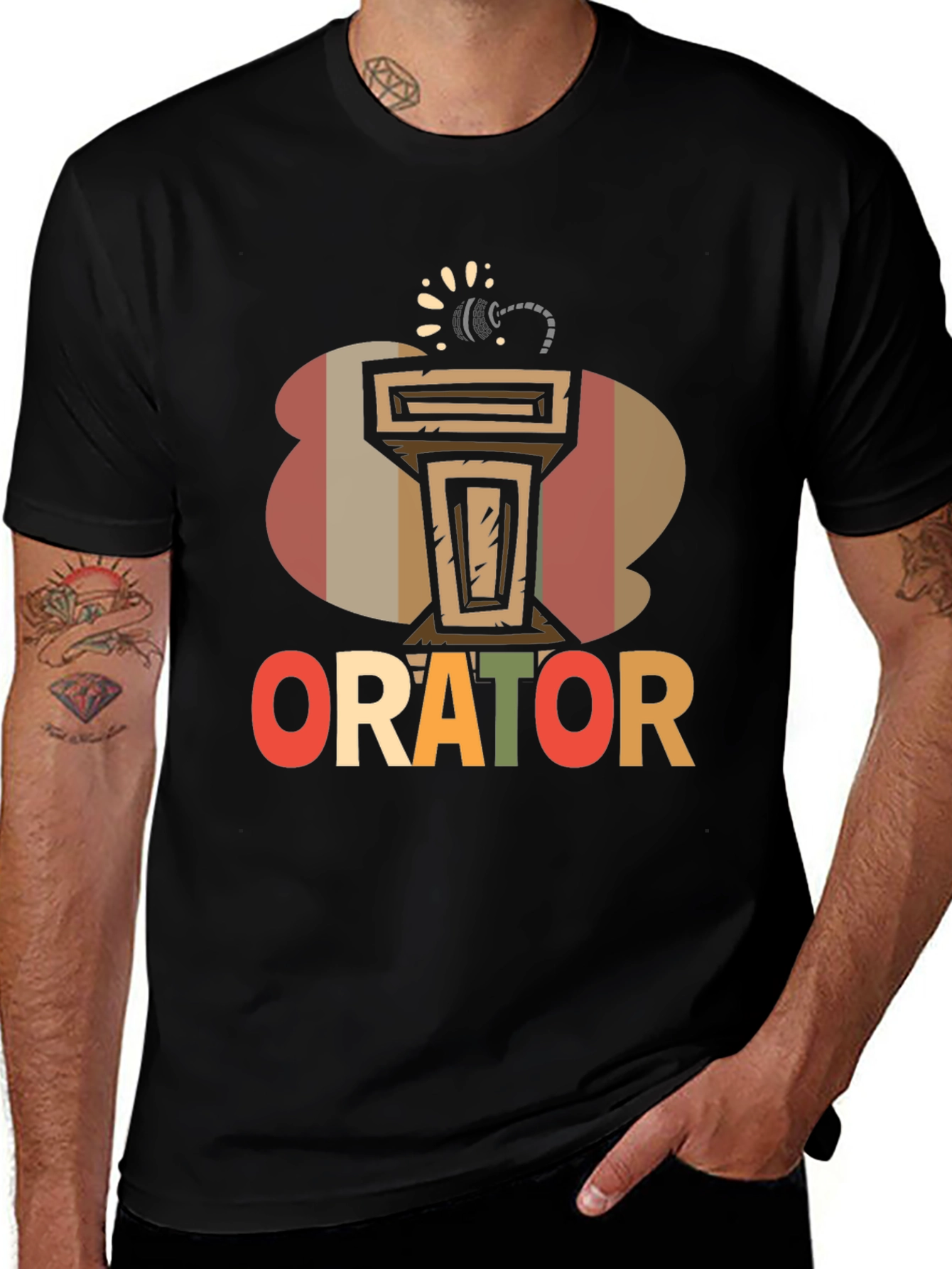 Variant 27 of Orator Retro Style Graphic T-Shirt
