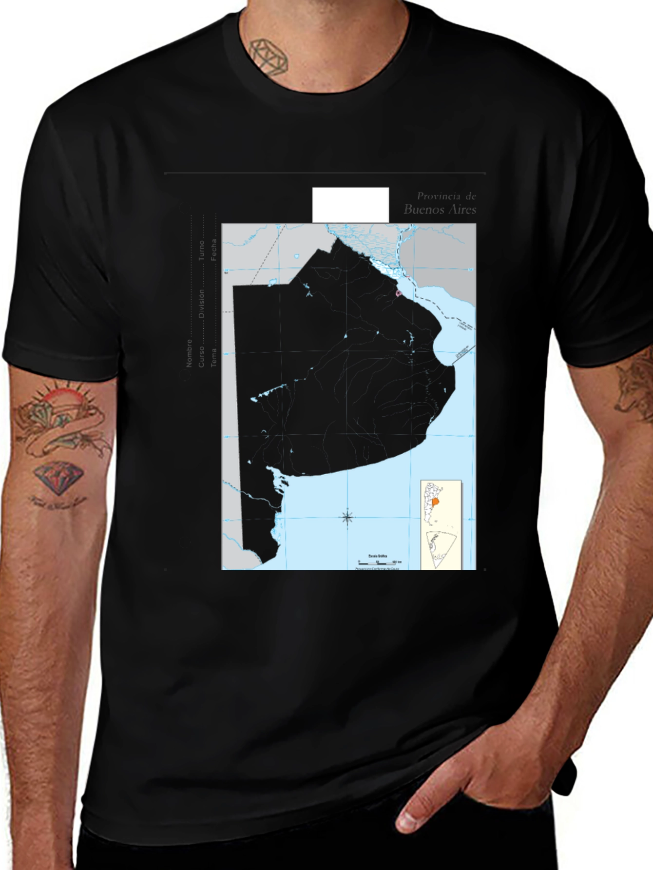 Buenos Aires Province Map T-Shirt