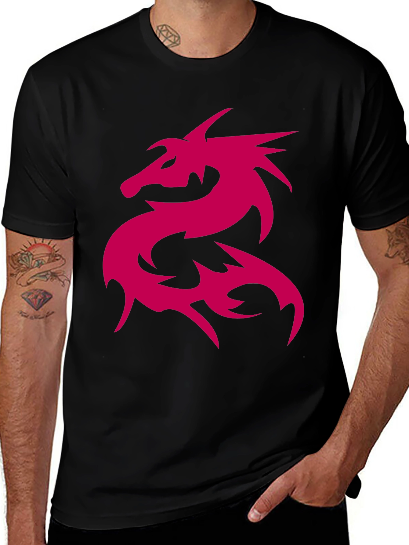 Variant 11 of Dragon Graphic Black T-Shirt