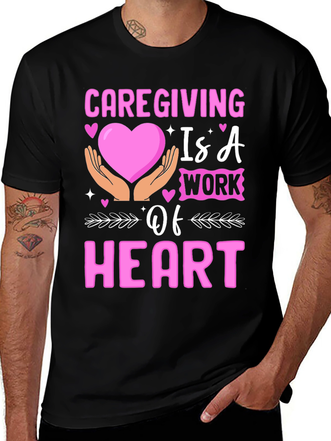 Variant 15 of Caregiving Heart T-Shirt - Work of Heart Tee