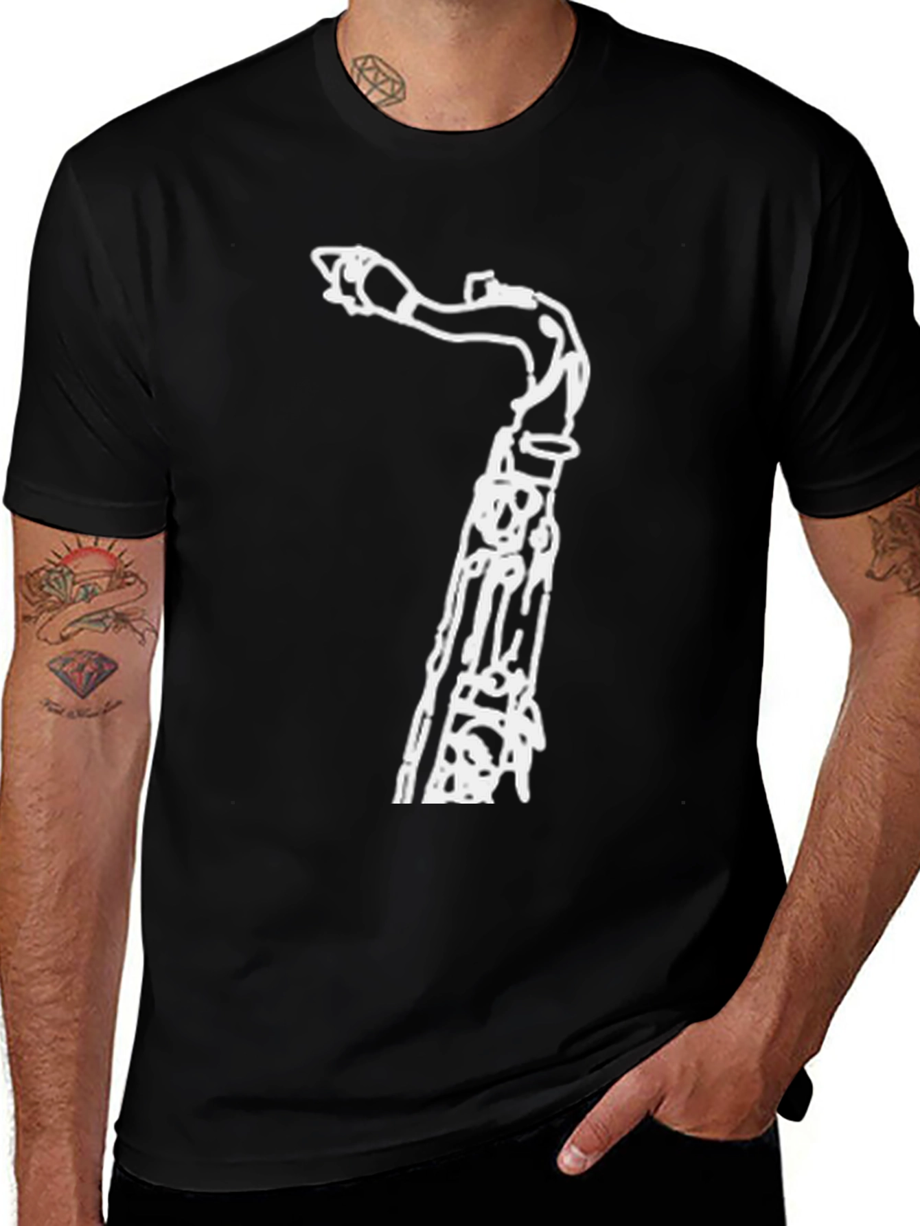 Variant 16 of Saxophone Graphic T-Shirt - Cool Musician Tee