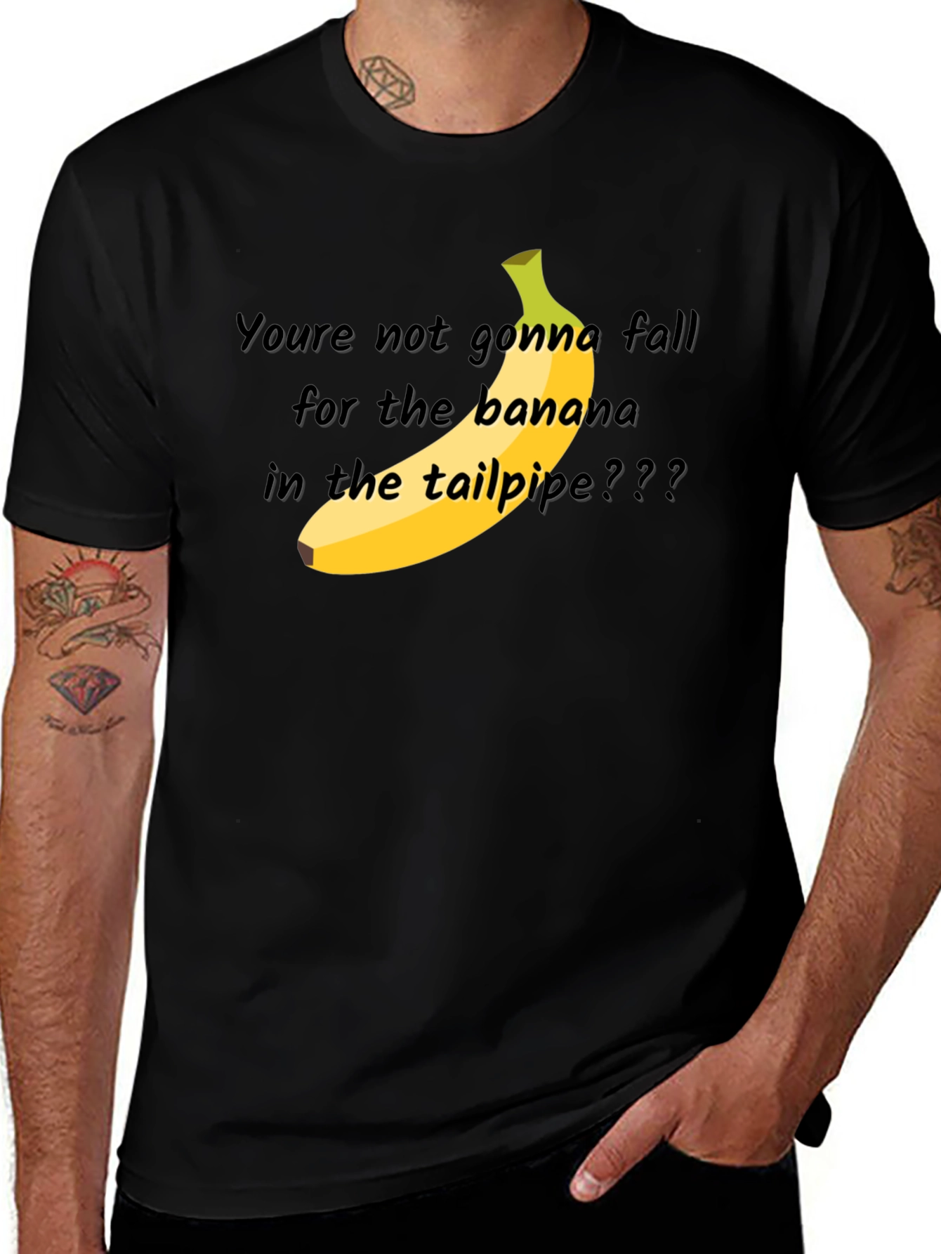 Variant 5 of Banana Tailpipe T-Shirt: Funny Novelty Graphic Tee