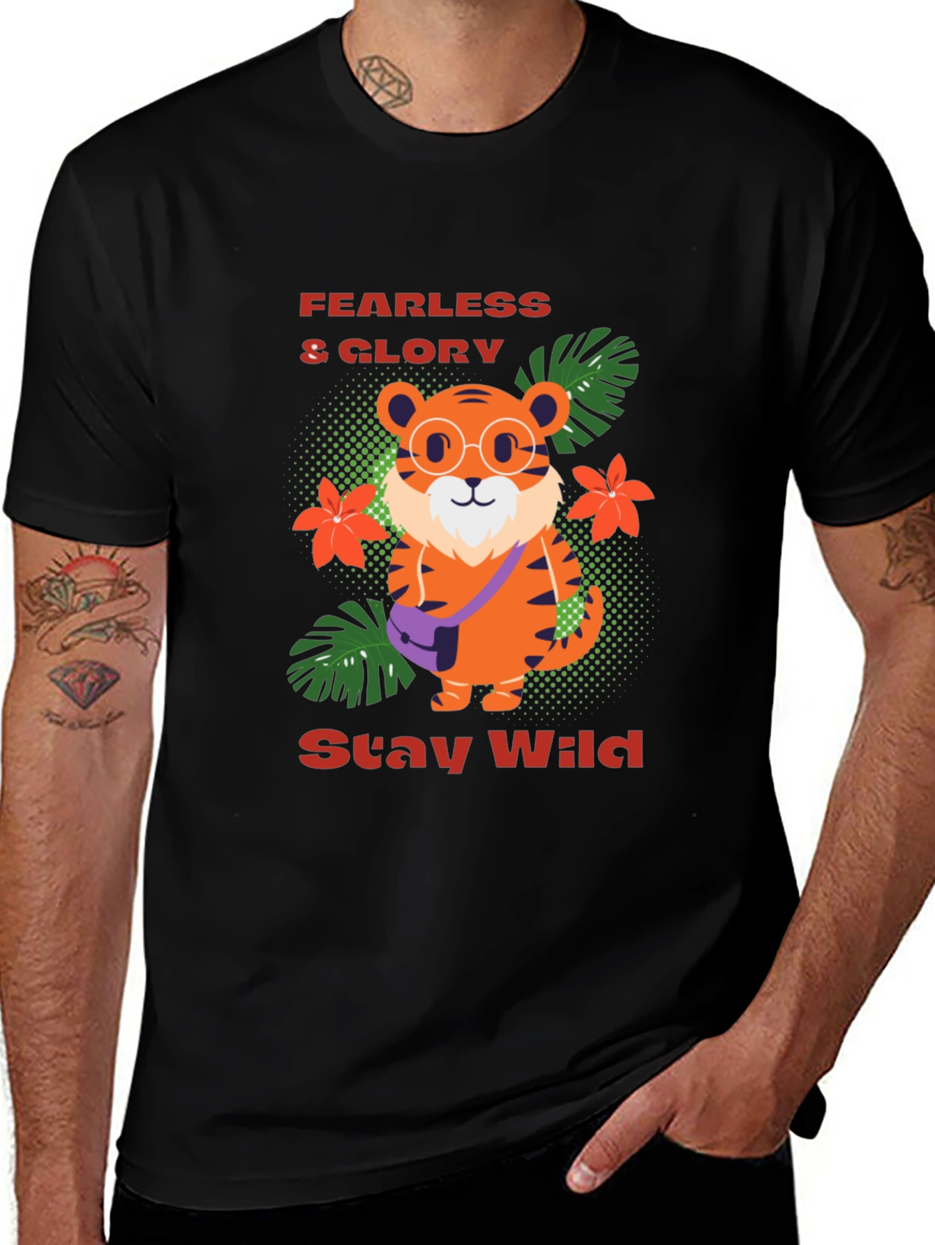 Funky Tiger T-Shirt - Fearless & Wild Design