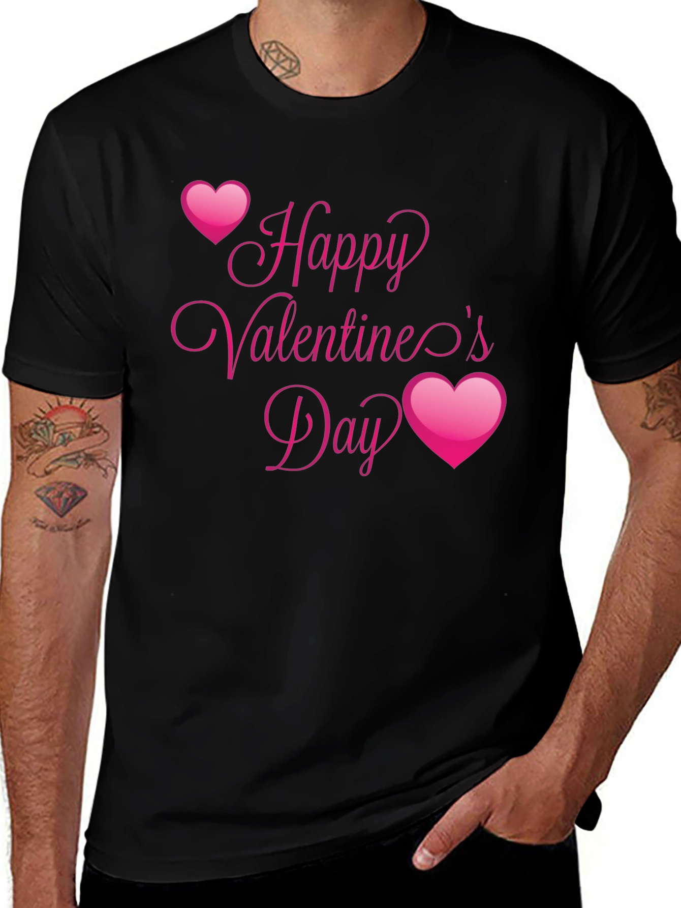 Variant 20 of Happy Valentine's Day Black T-Shirt
