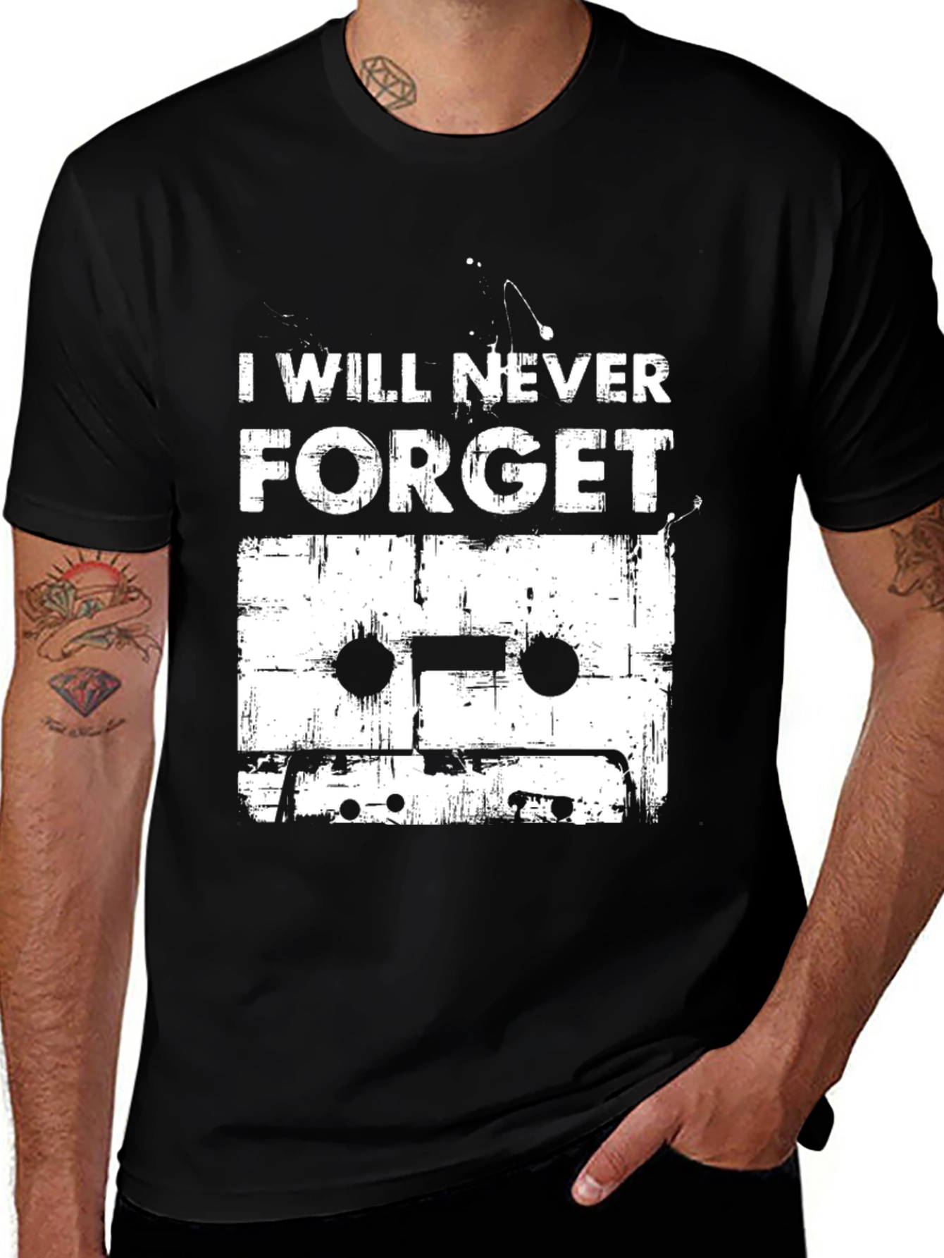 Variant 17 of Retro Cassette Tape Graphic T-Shirt