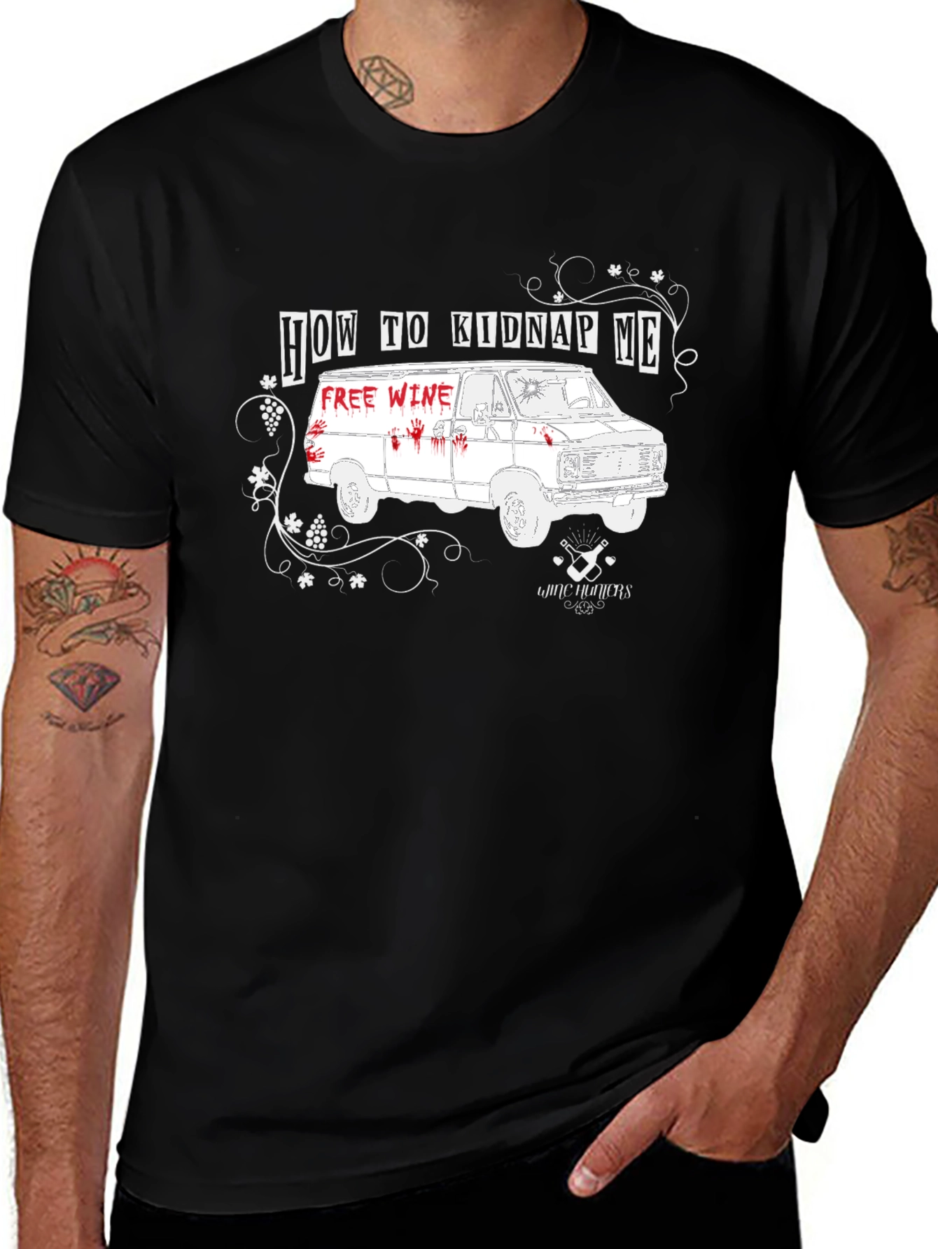 Variant 13 of How to Kidnap Me Wine T-Shirt