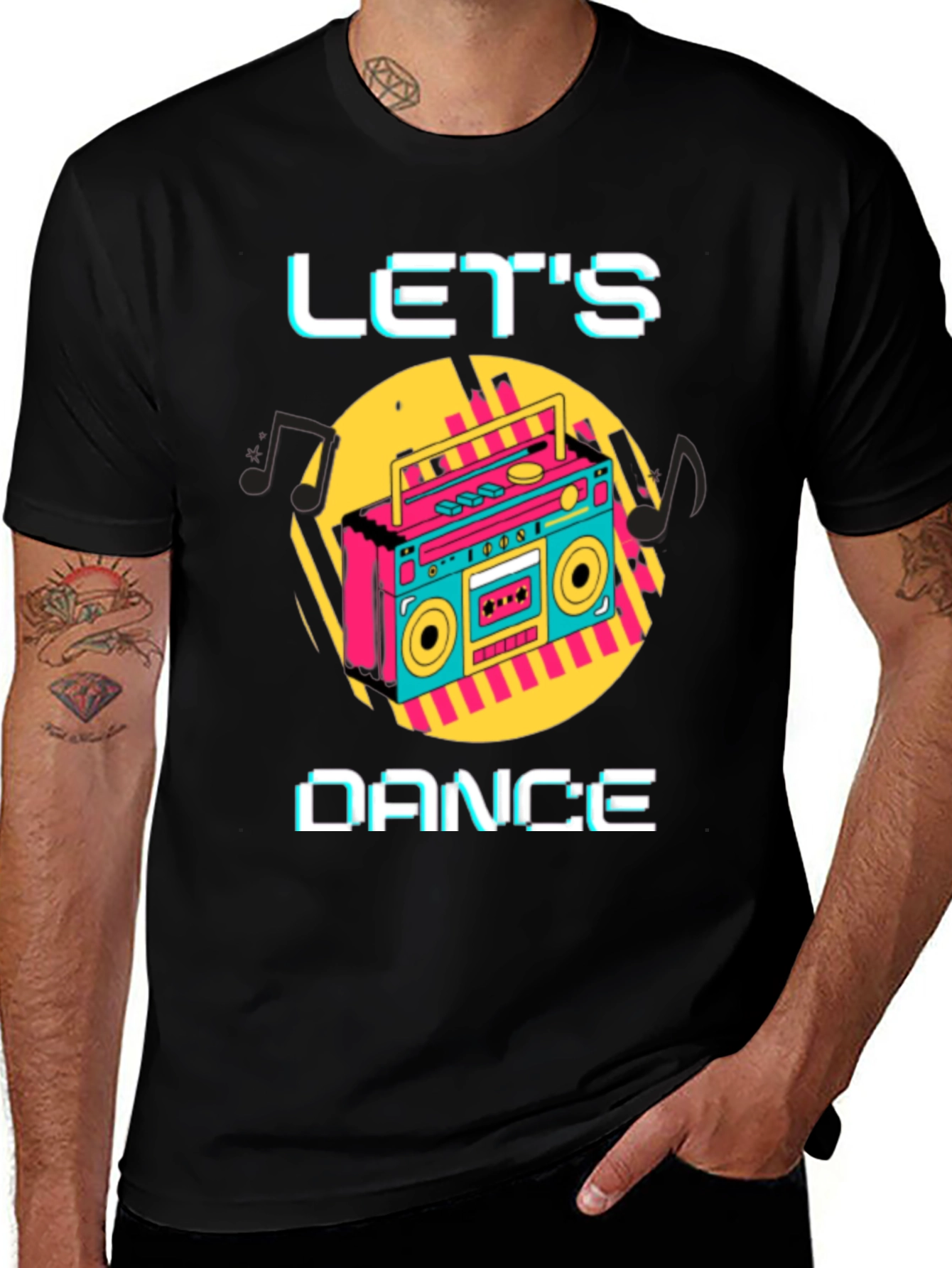 Variant 16 of Let's Dance Retro Boombox Graphic Tee