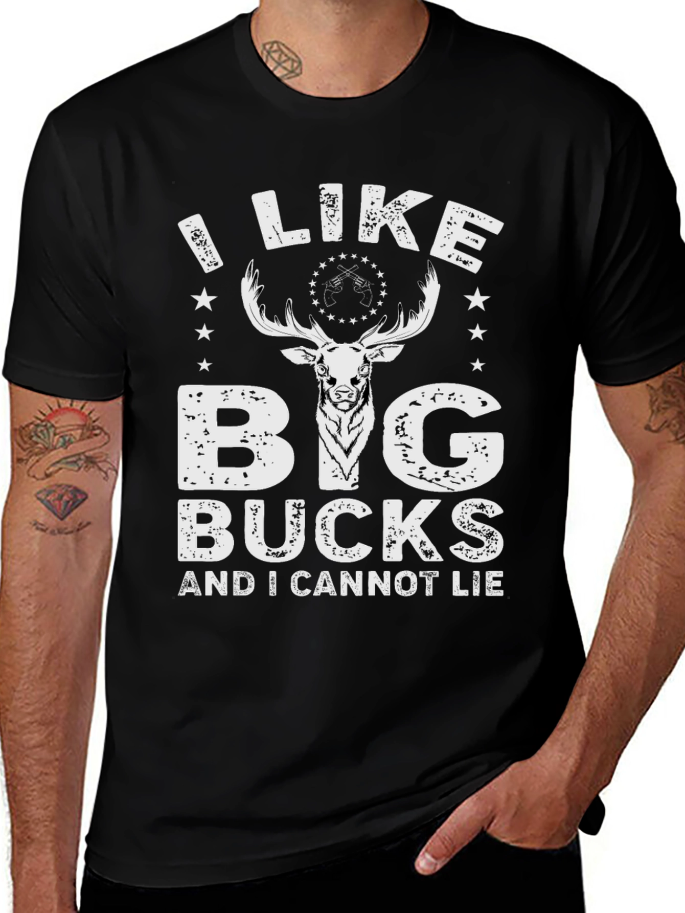 Variant 8 of I Like Big Bucks Hunting T-Shirt