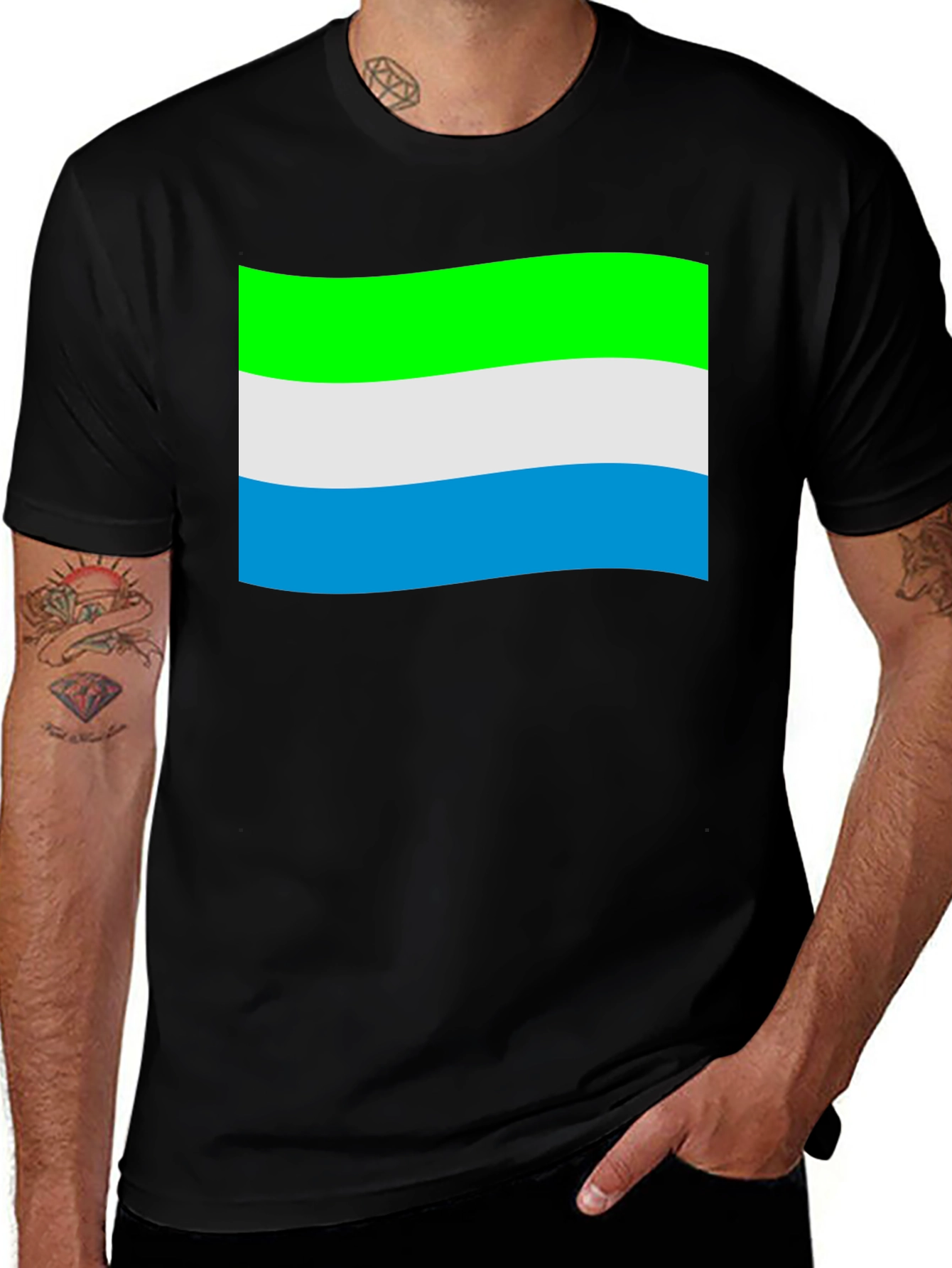 Sierra Leone Flag T-Shirt - Show Your Pride!