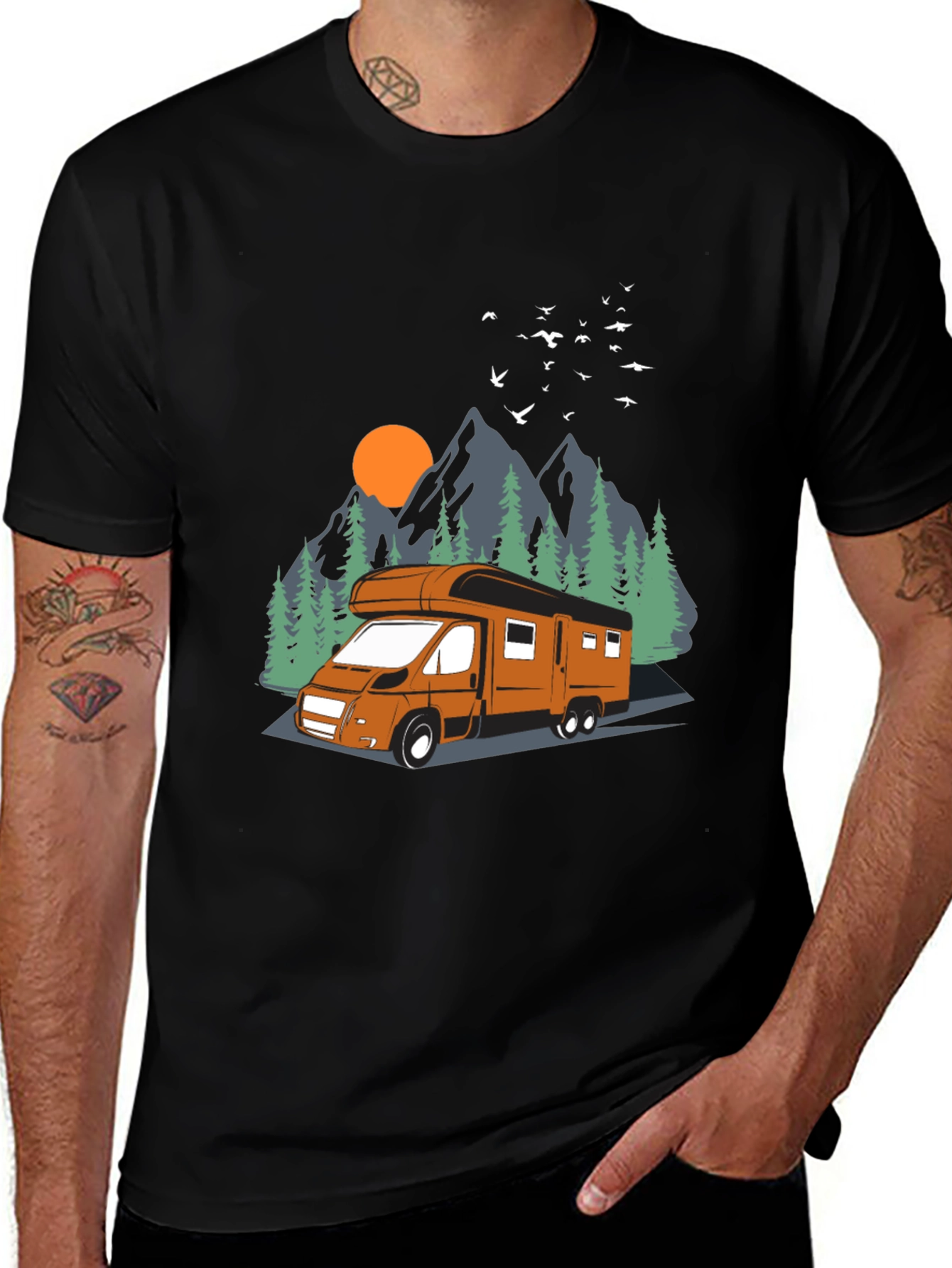 Variant 2 of Camper Van Adventure T-Shirt - Explore the Outdoors!