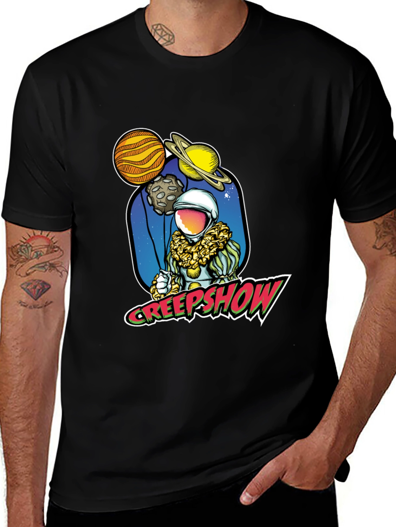 Variant 9 of Creepshow Space Clown Black T-Shirt