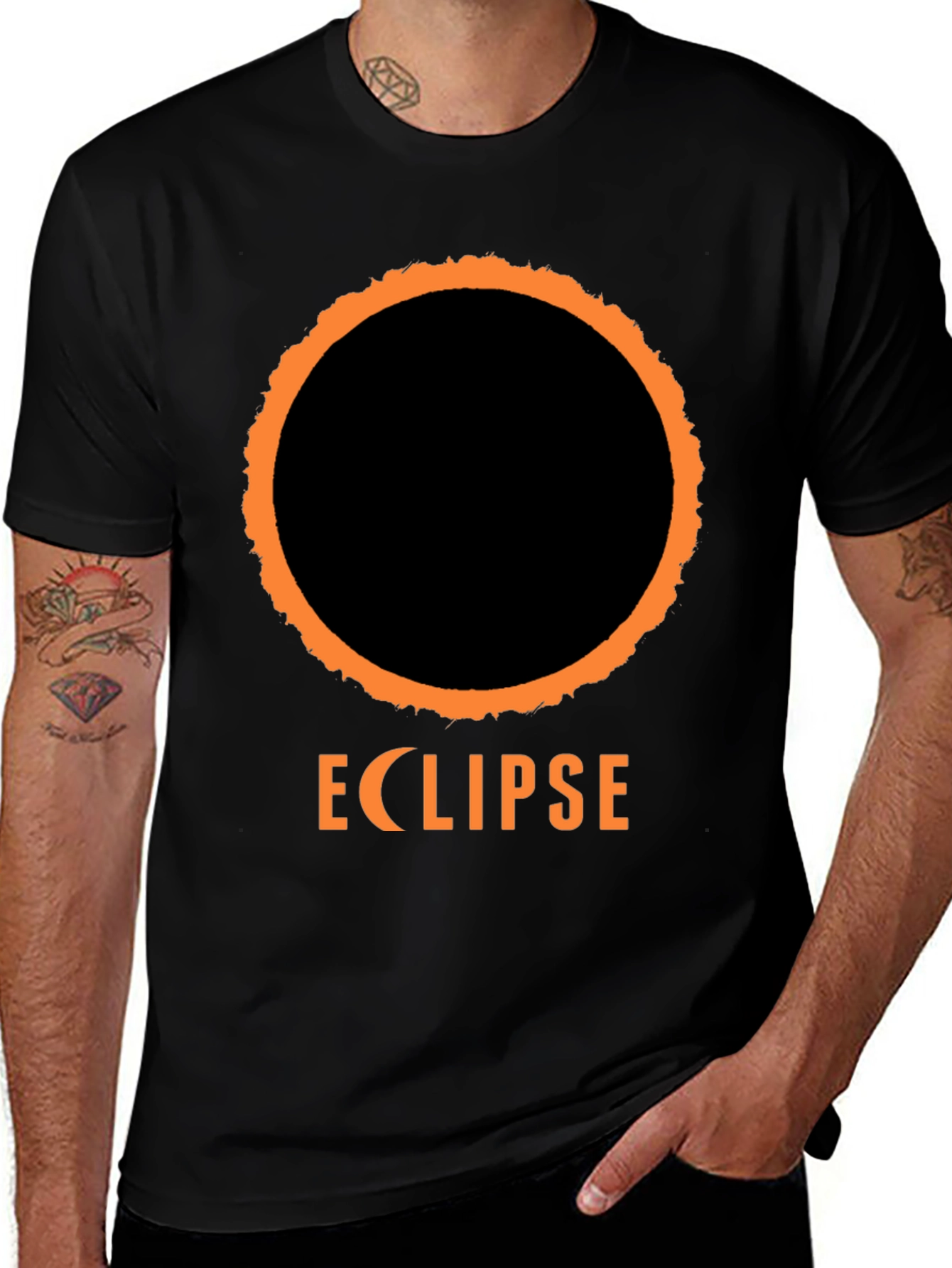 Variant 14 of Eclipse Graphic T-Shirt - Solar Event Design