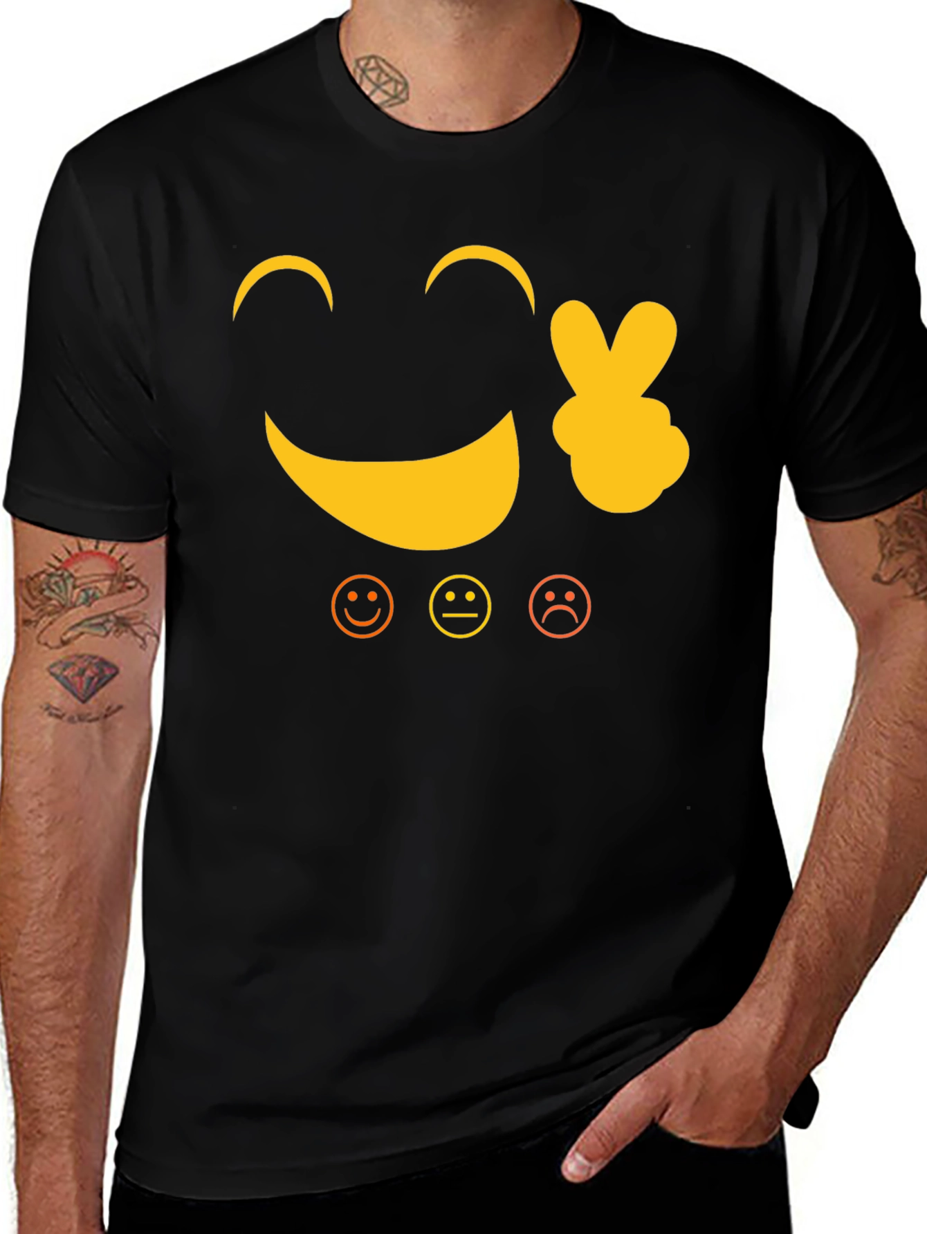 Variant 17 of Emoji Graphic Print T-Shirt - Fun and Casual