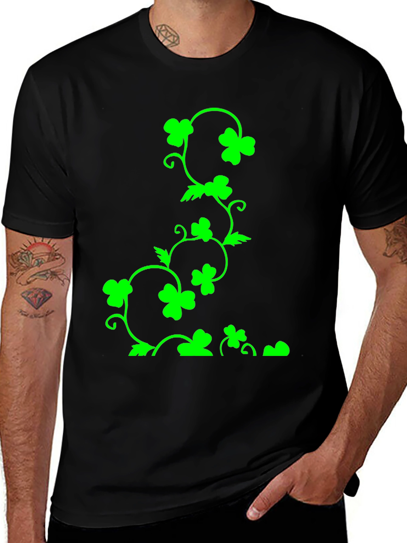 Variant 19 of Shamrock Vine T-Shirt - St. Patrick's Day Style