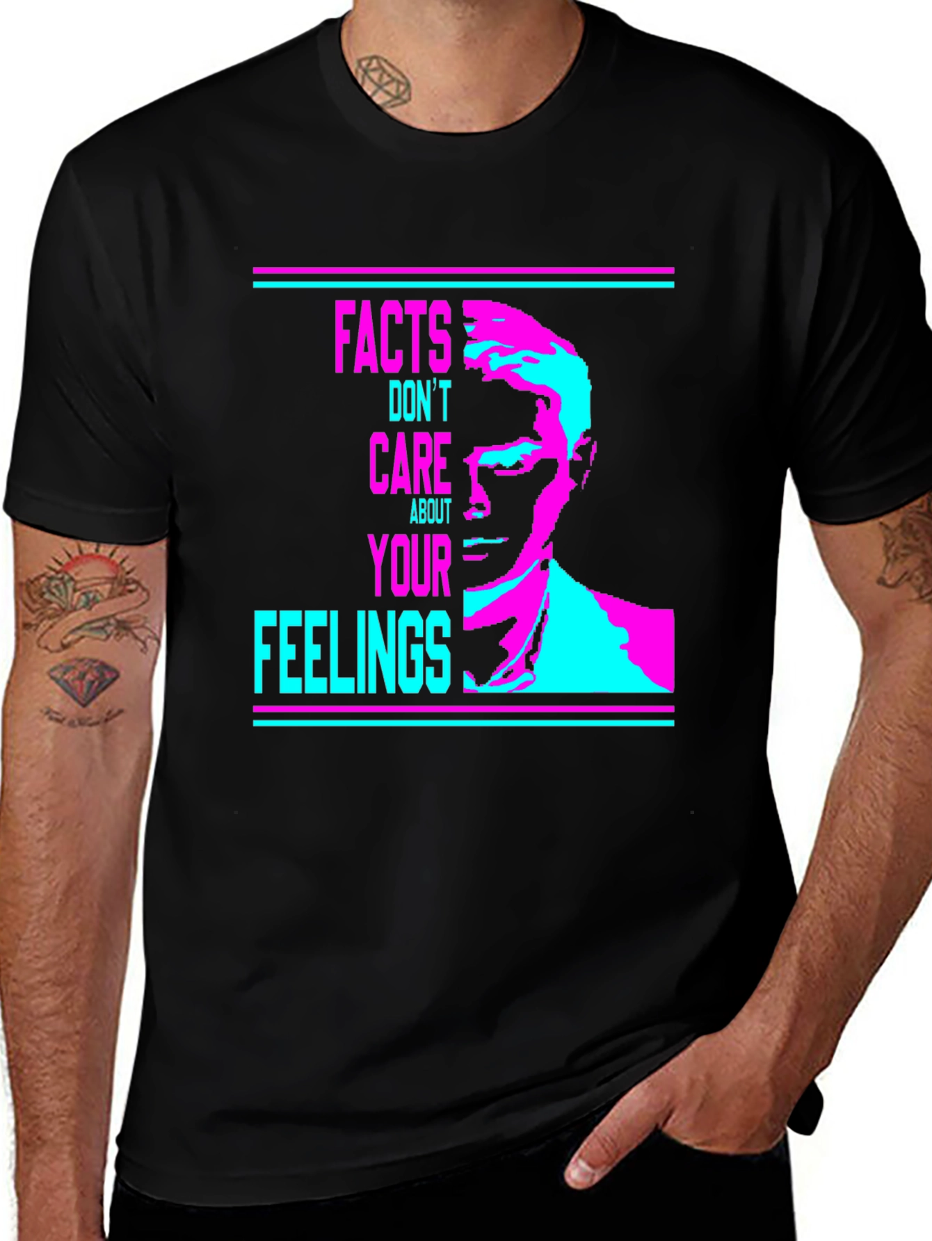 Variant 5 of Facts Don't Care About Your Feelings Graphic Tee
