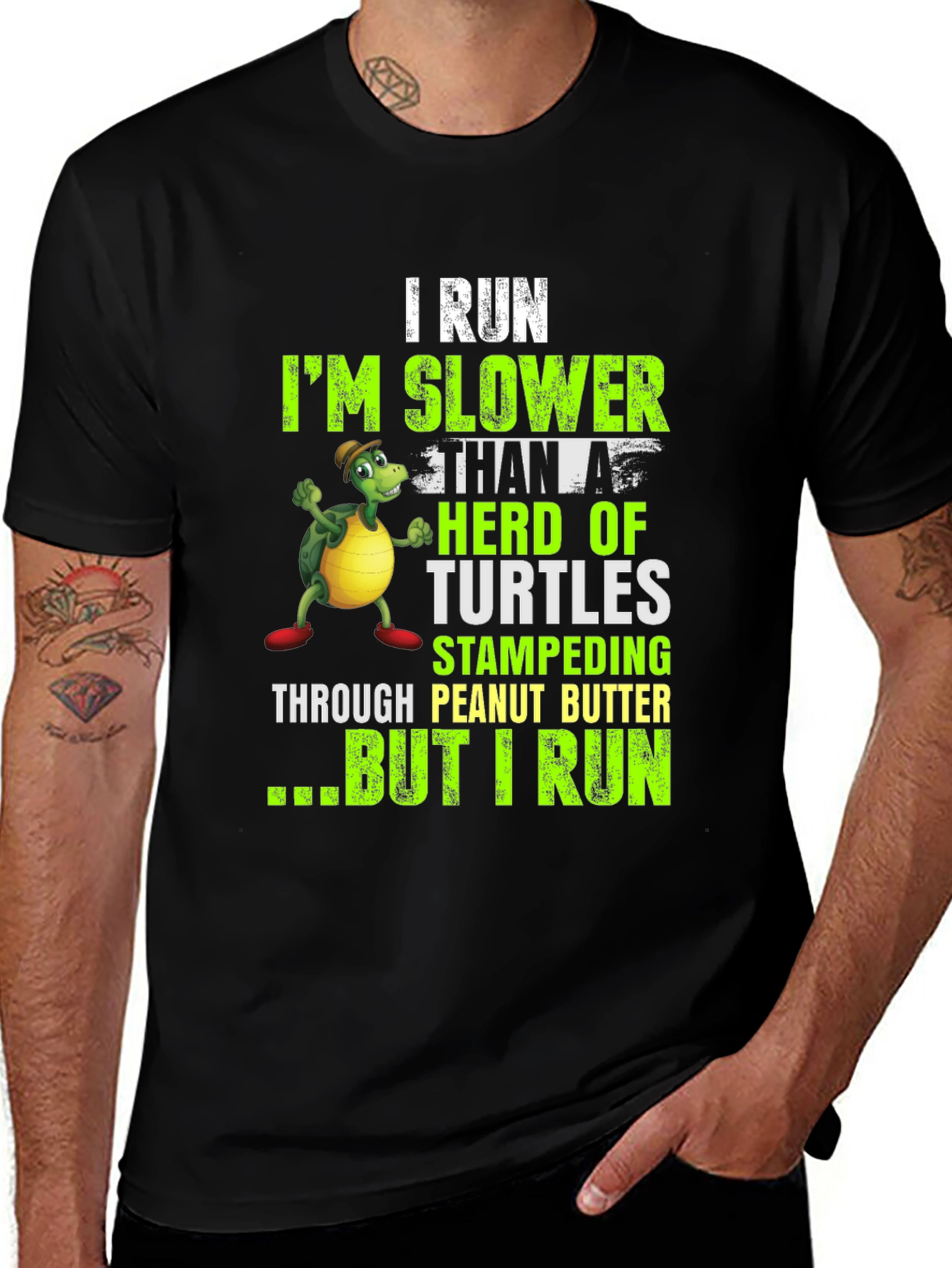 Funny I Run Slower Than Turtles T-Shirt