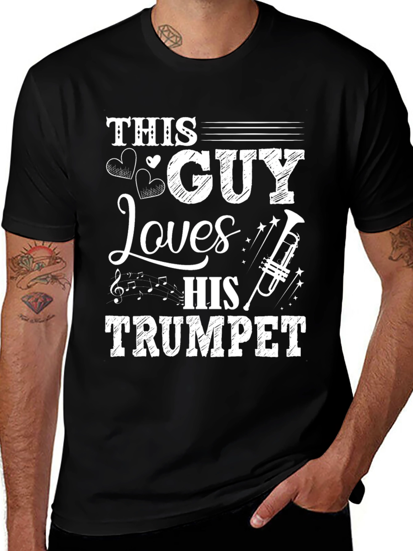 Variant 15 of This Guy Loves His Trumpet - Musician T-Shirt