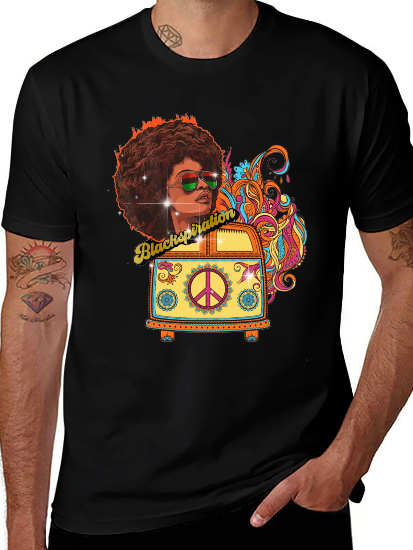 Variant 9 of Blackspiration Peace Van Graphic T-Shirt