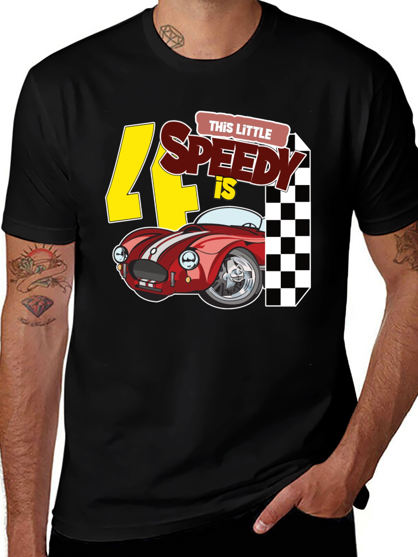 Little Speedy 4th Birthday T-Shirt