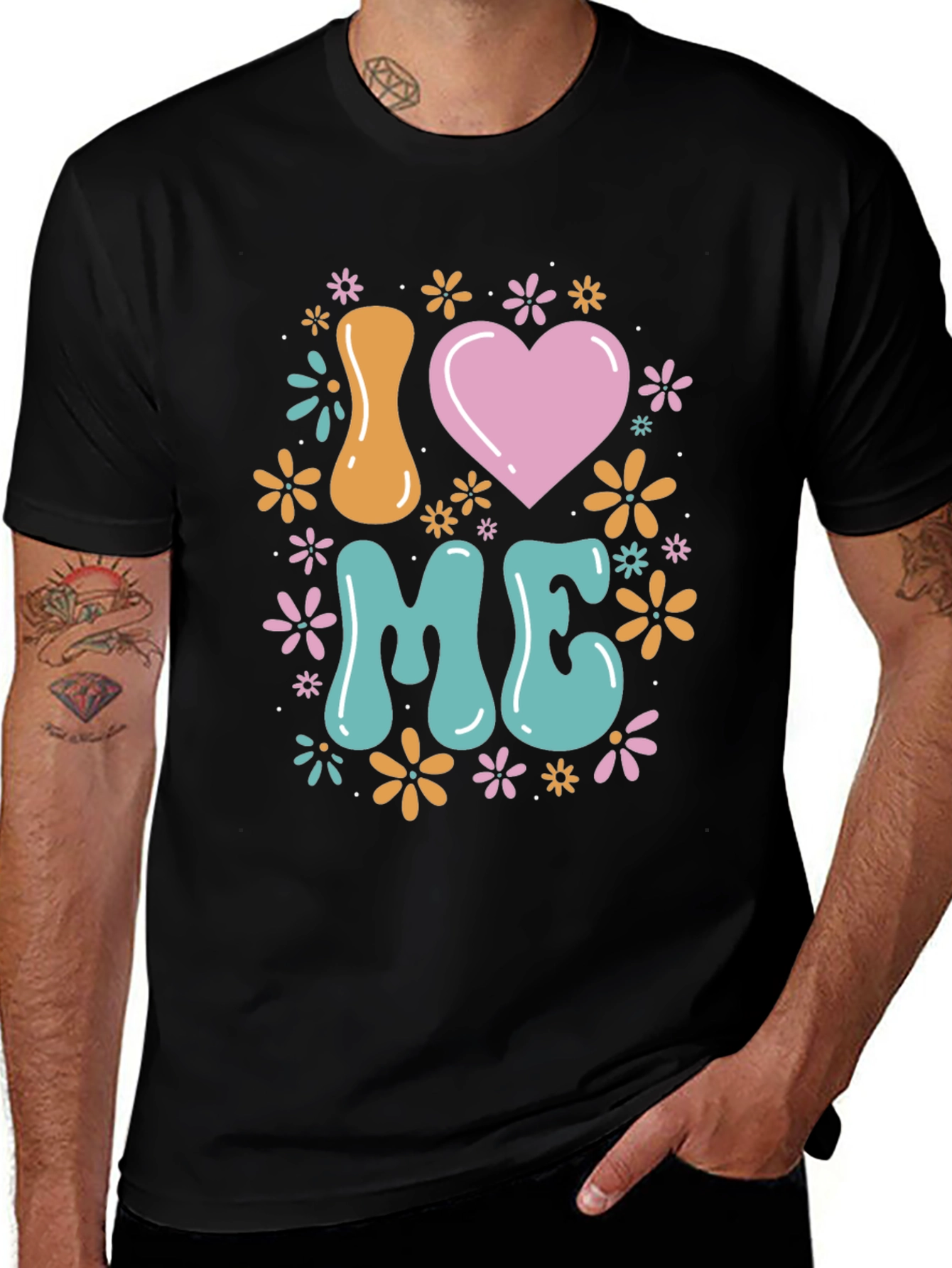 Variant 24 of I Heart Me Retro Floral Graphic T-Shirt
