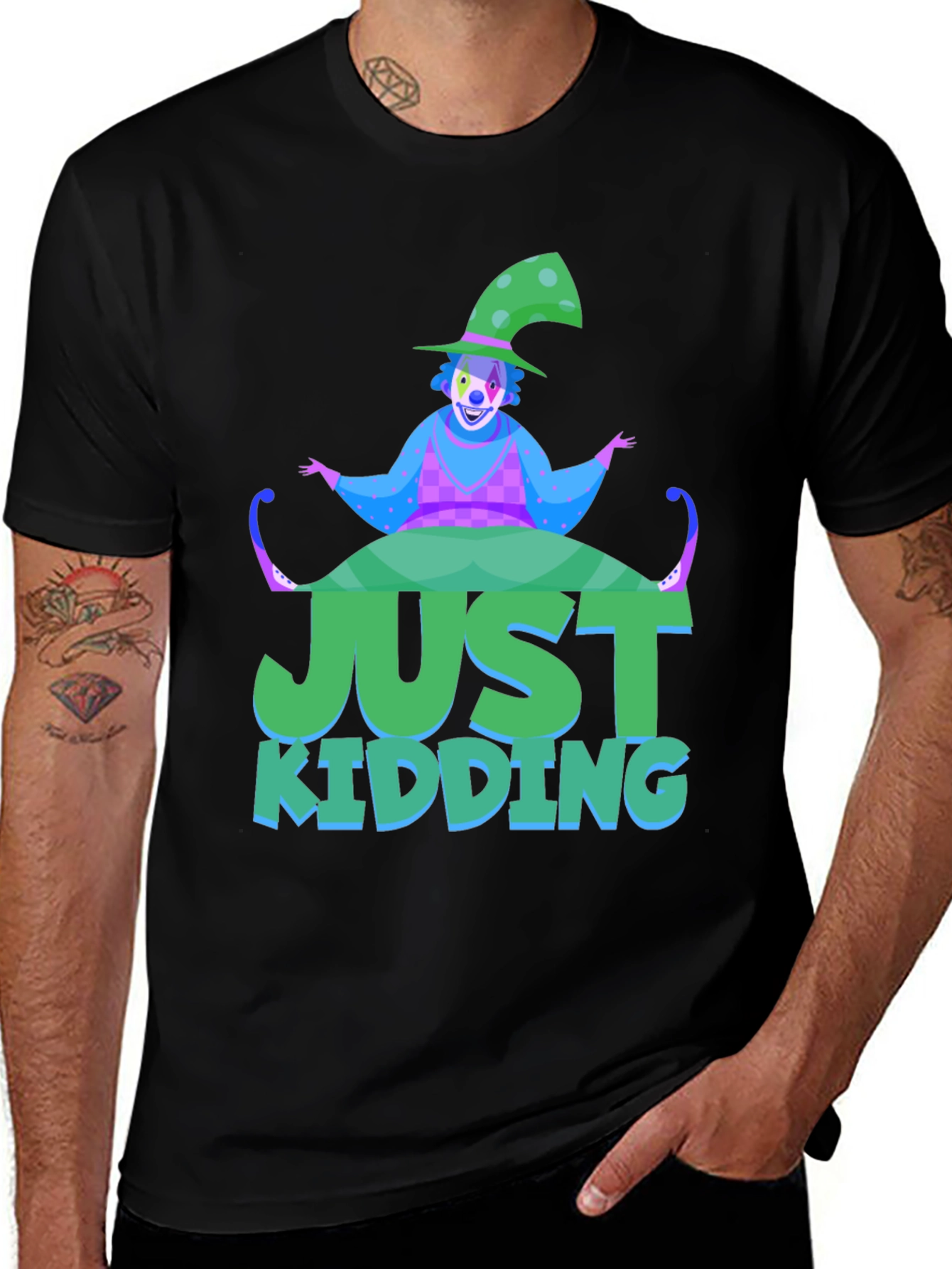 Just Kidding Clown T-Shirt - Novelty Graphic Tee