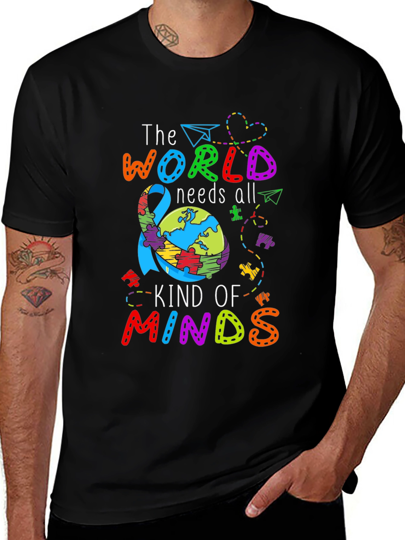 Autism Awareness T-Shirt - World Needs All Kinds of Minds