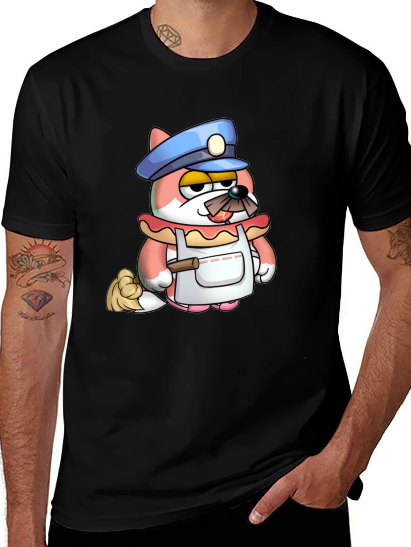 Variant 7 of Cartoon Dog Chef Graphic T-Shirt