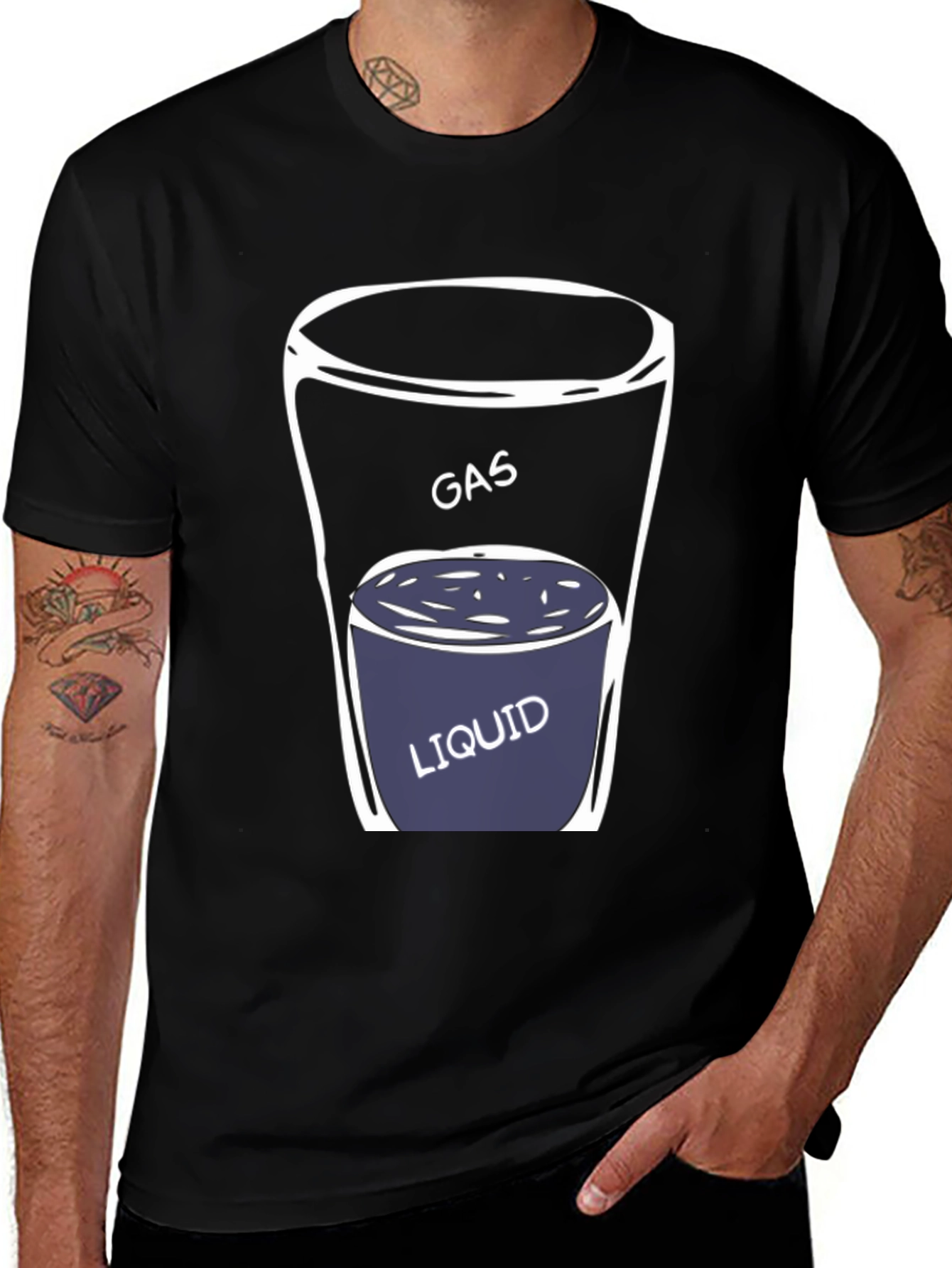 Gas Liquid Funny Chemistry T-Shirt